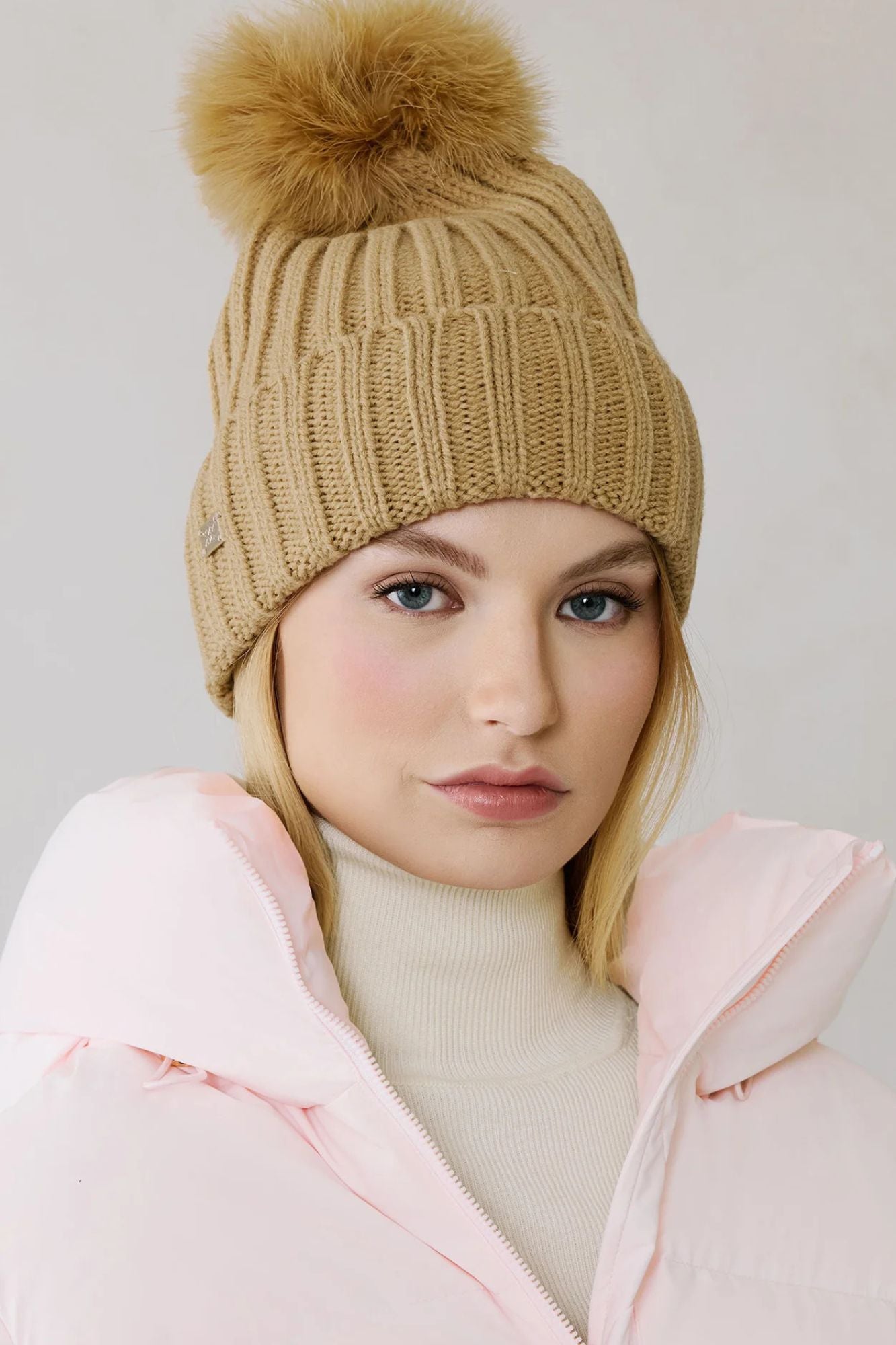 Amalie Wool Blend Pom Pom Toque