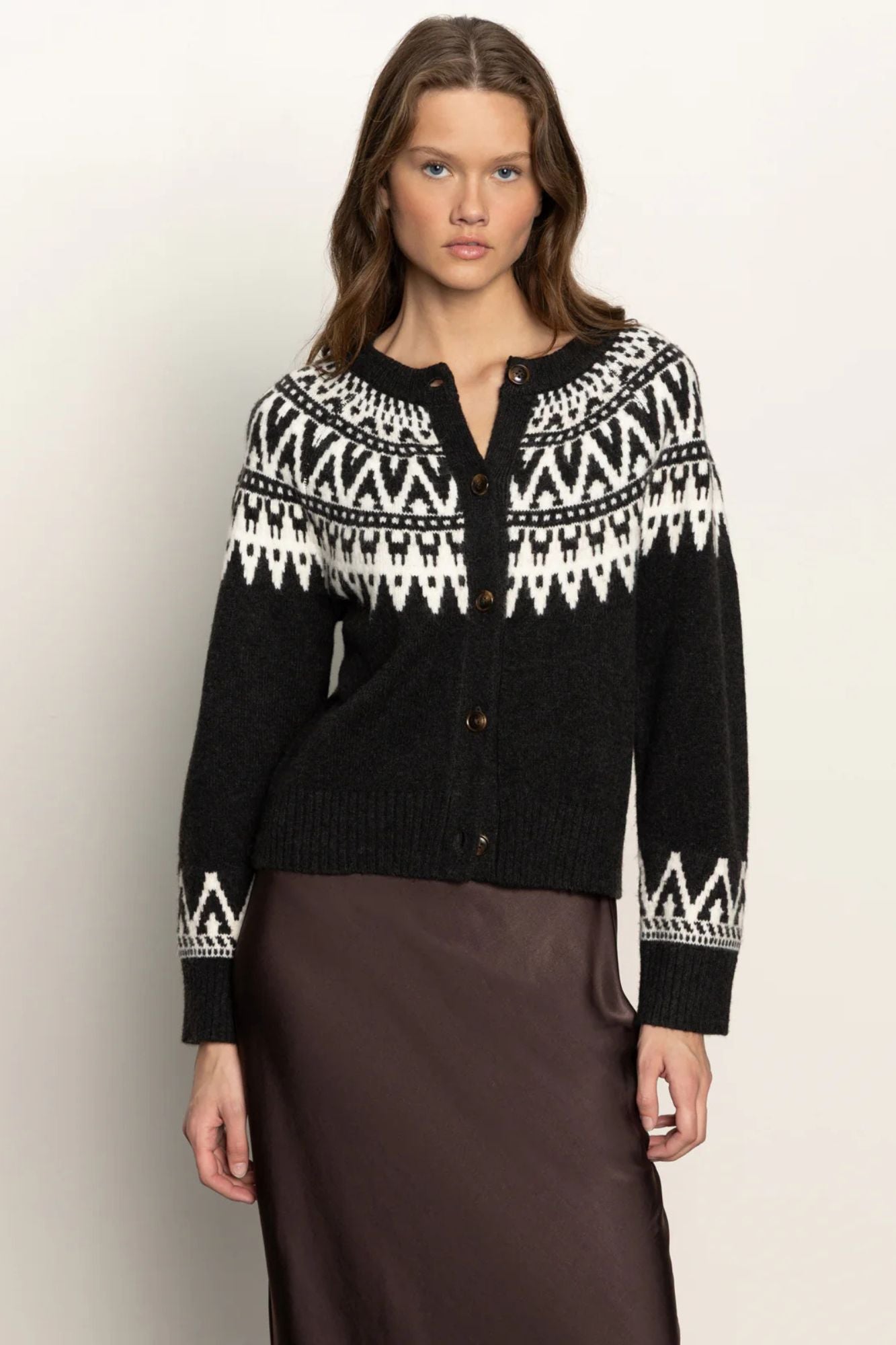 Fairisle Crewneck Cardi