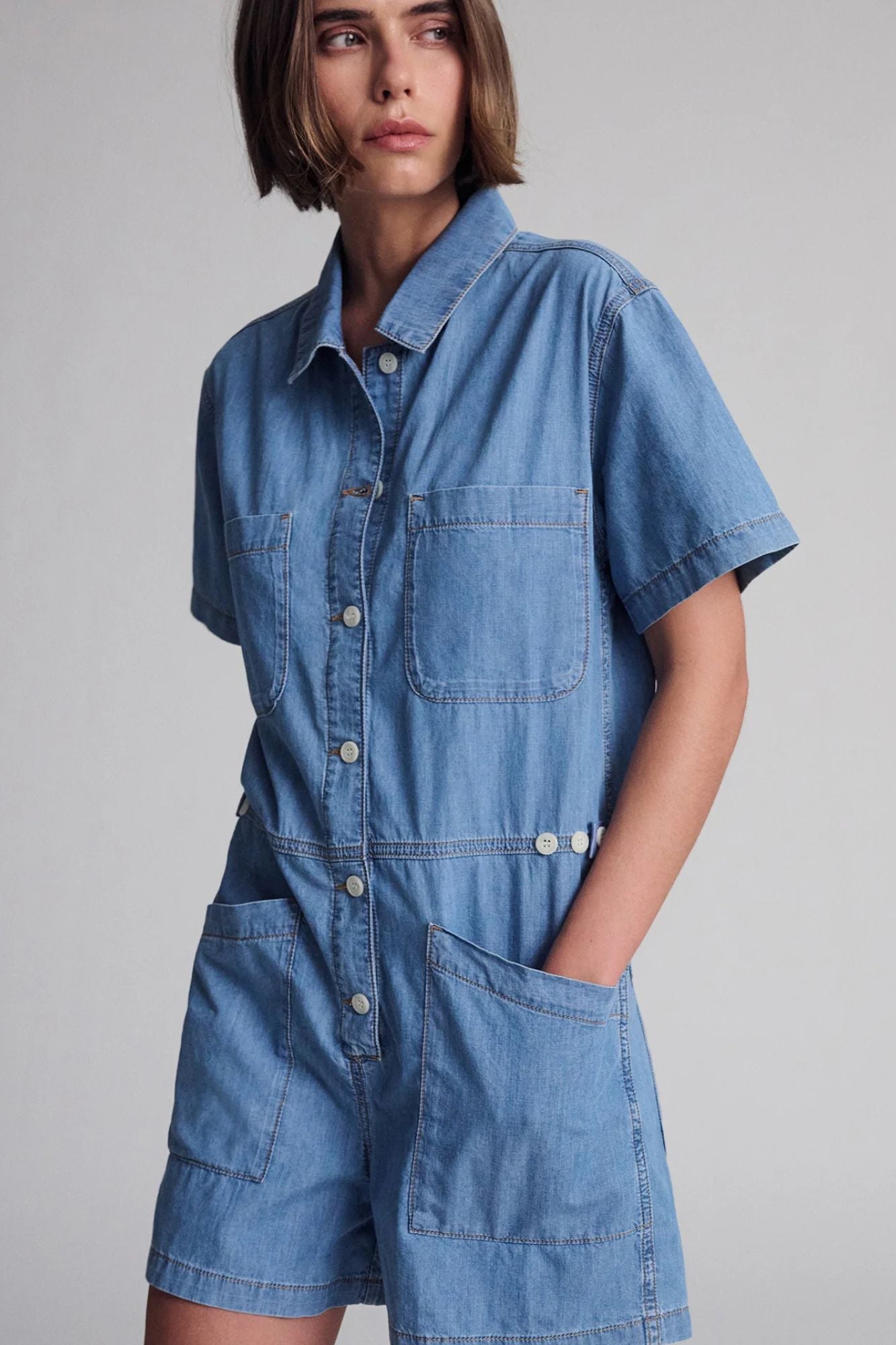 Noreen Denim Romper