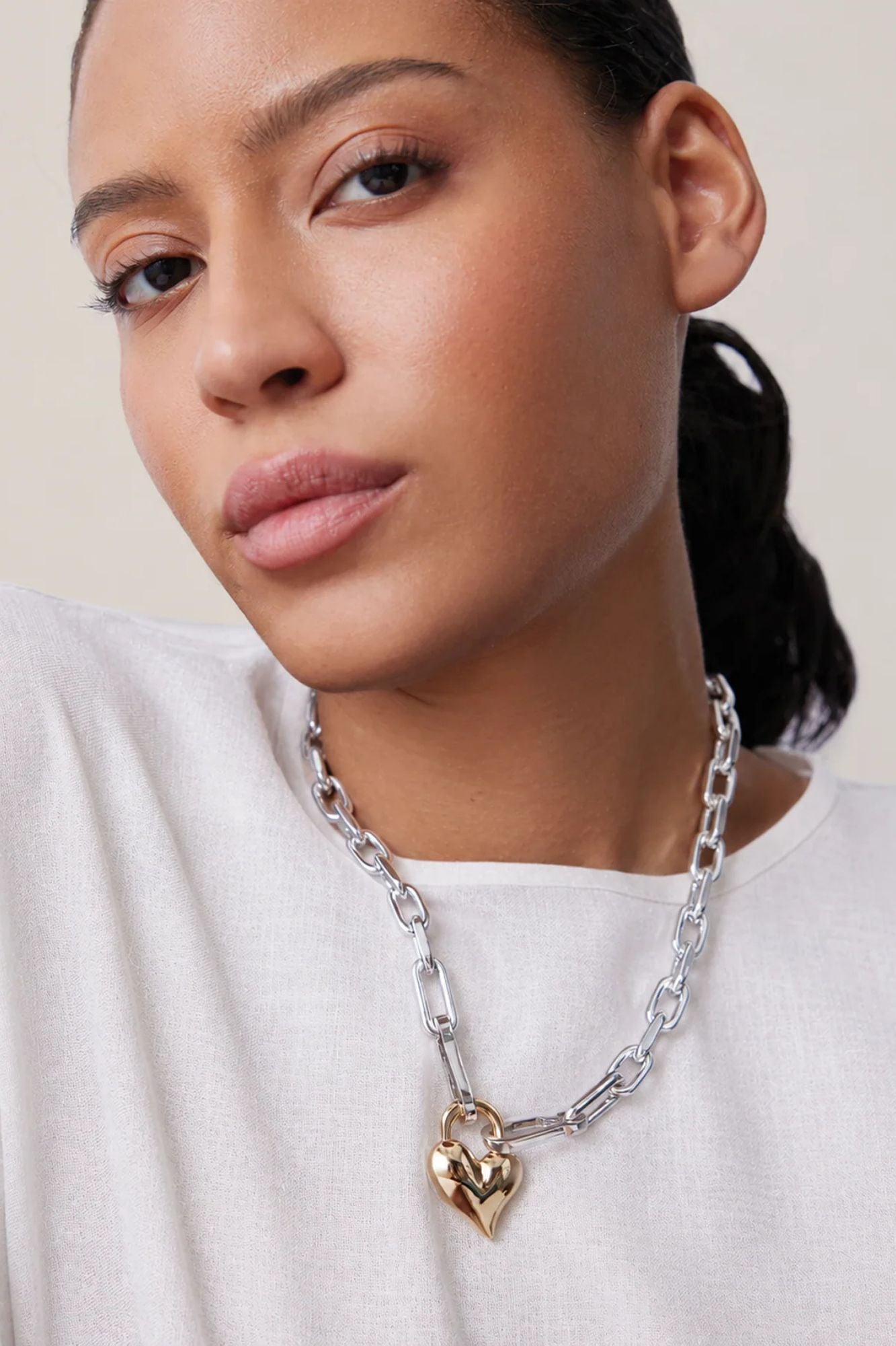 Padlock Heart Pendant Necklace