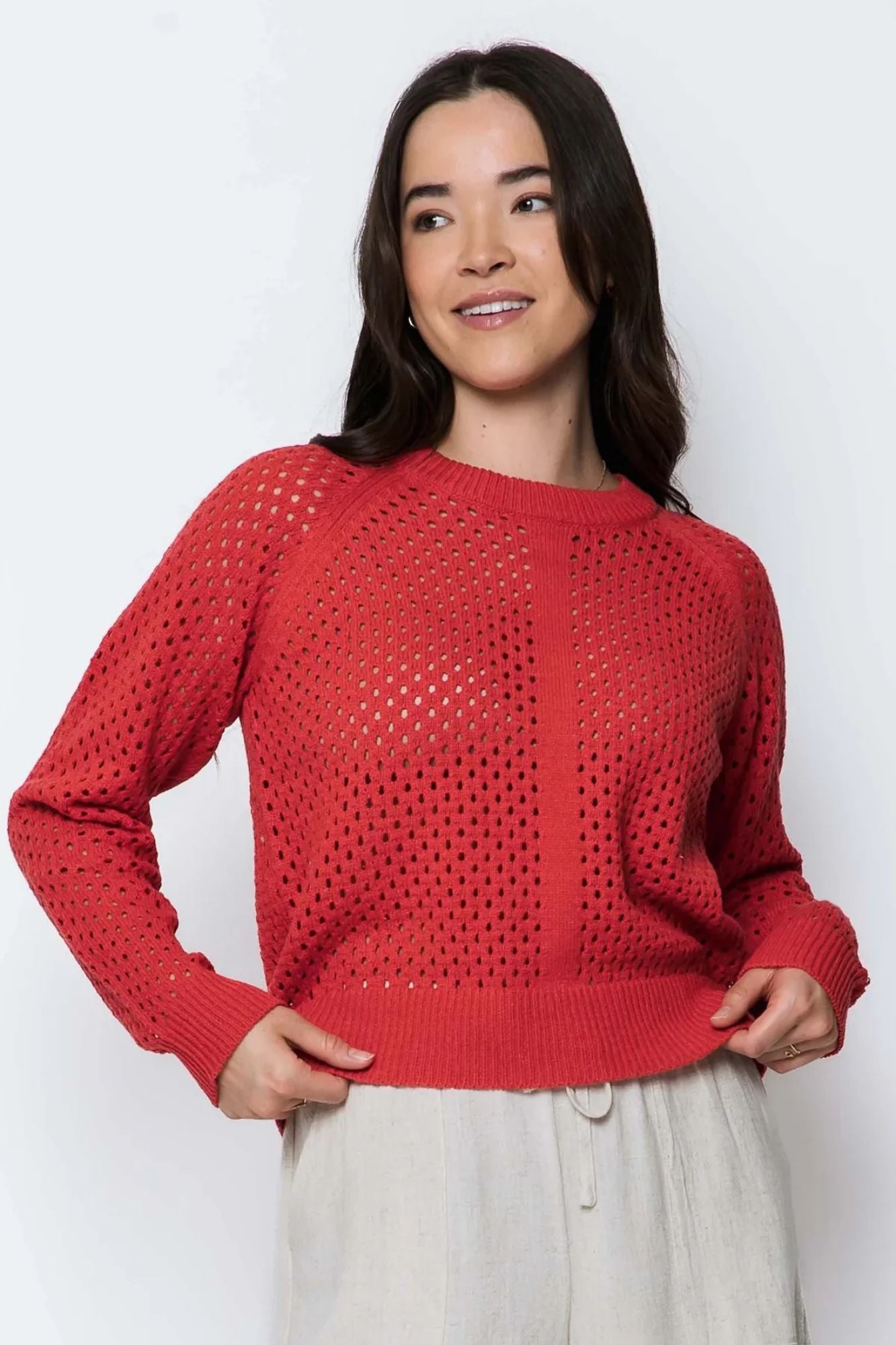 Ellie Pointelle Pullover