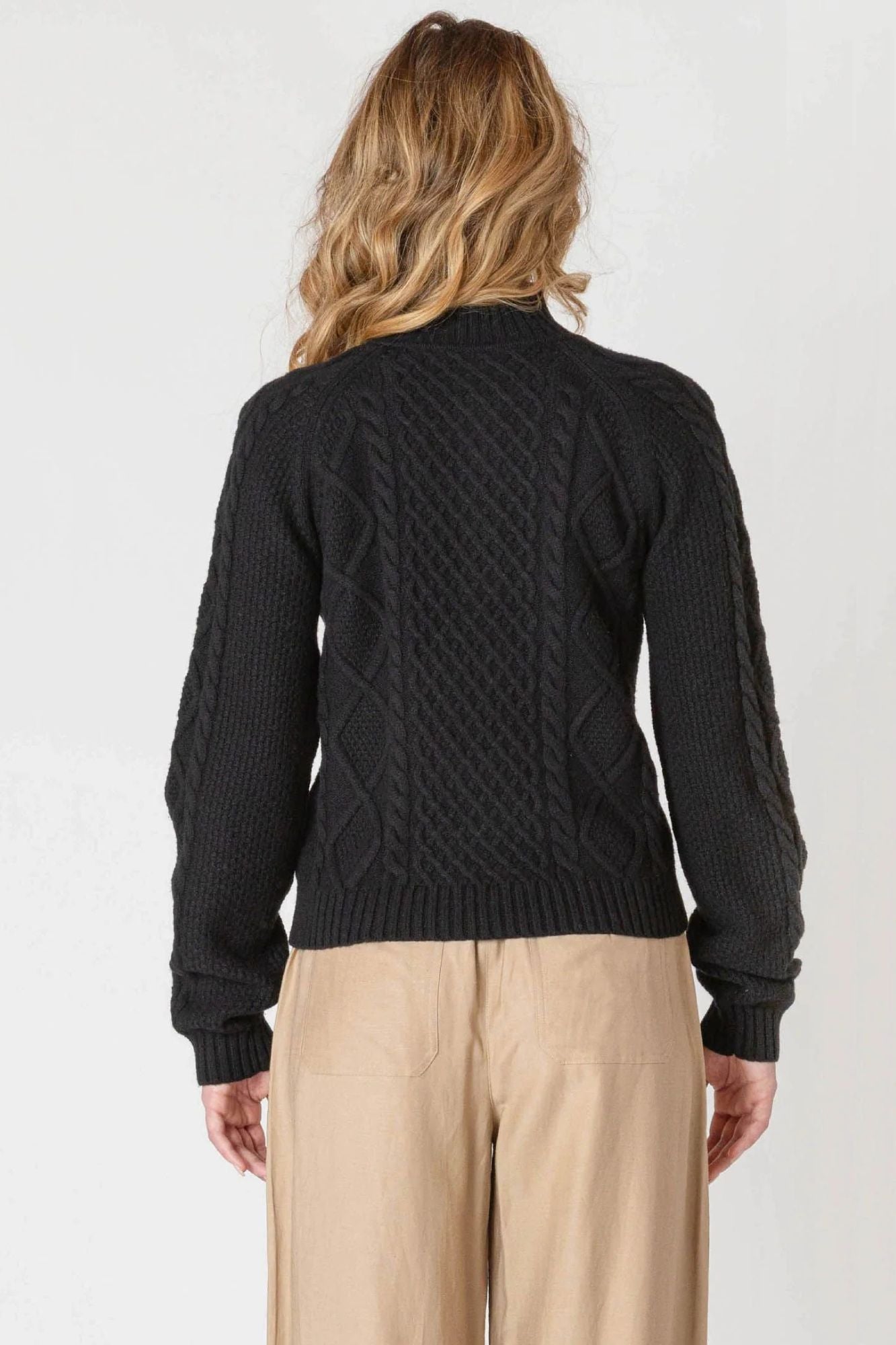 Half Zip Cable Sweater