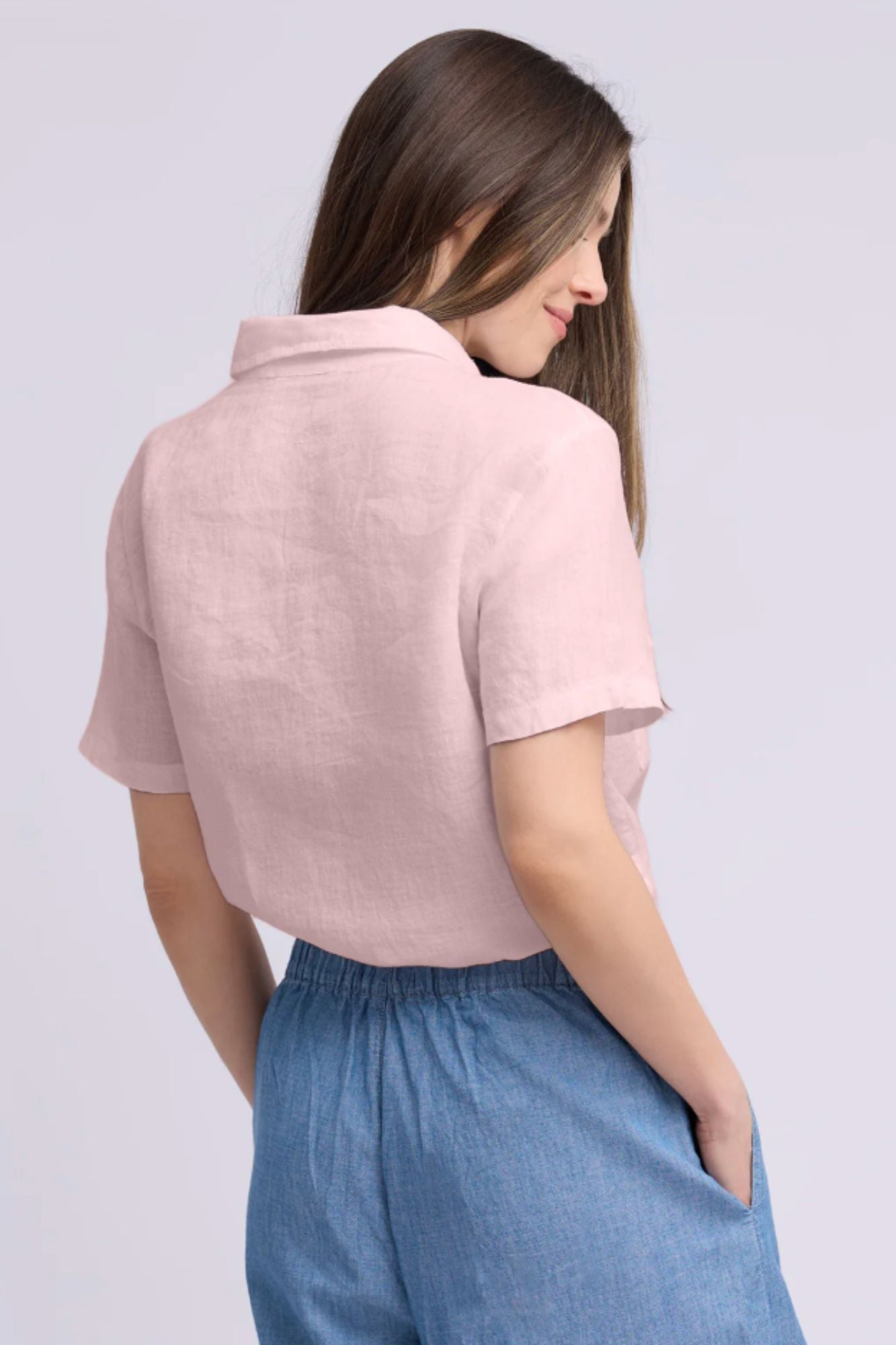 Drawstring Linen Shirt
