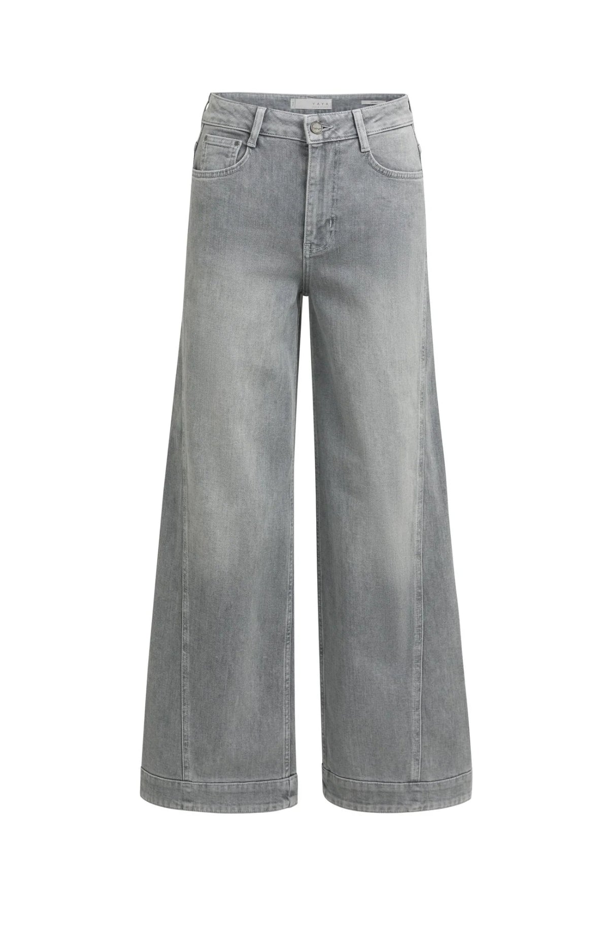 Denim Barrel Jeans With Seam
