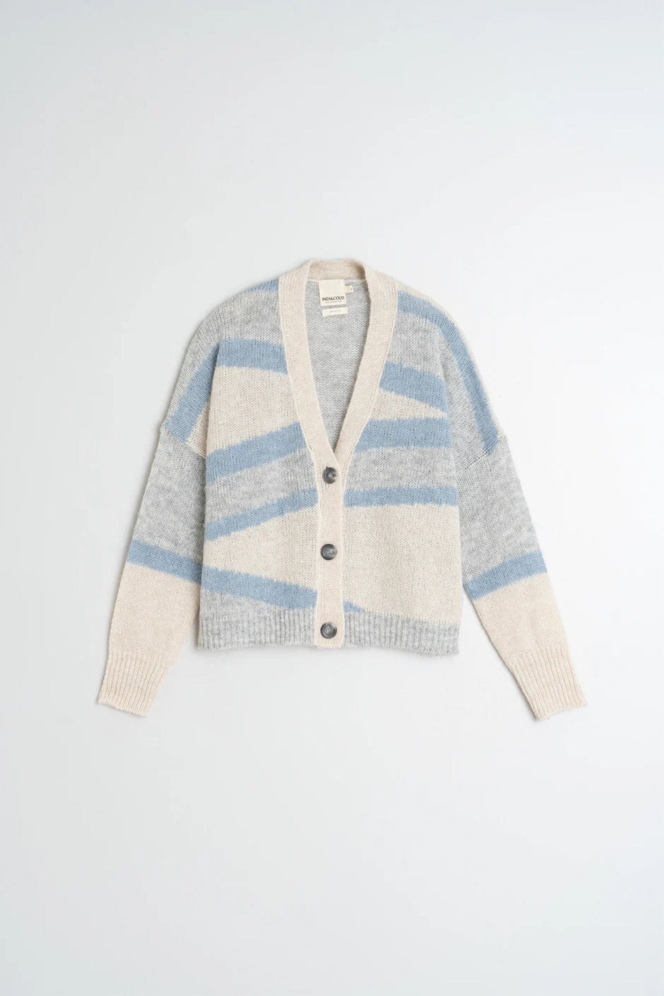 Intarsia Alpaca Cardigan