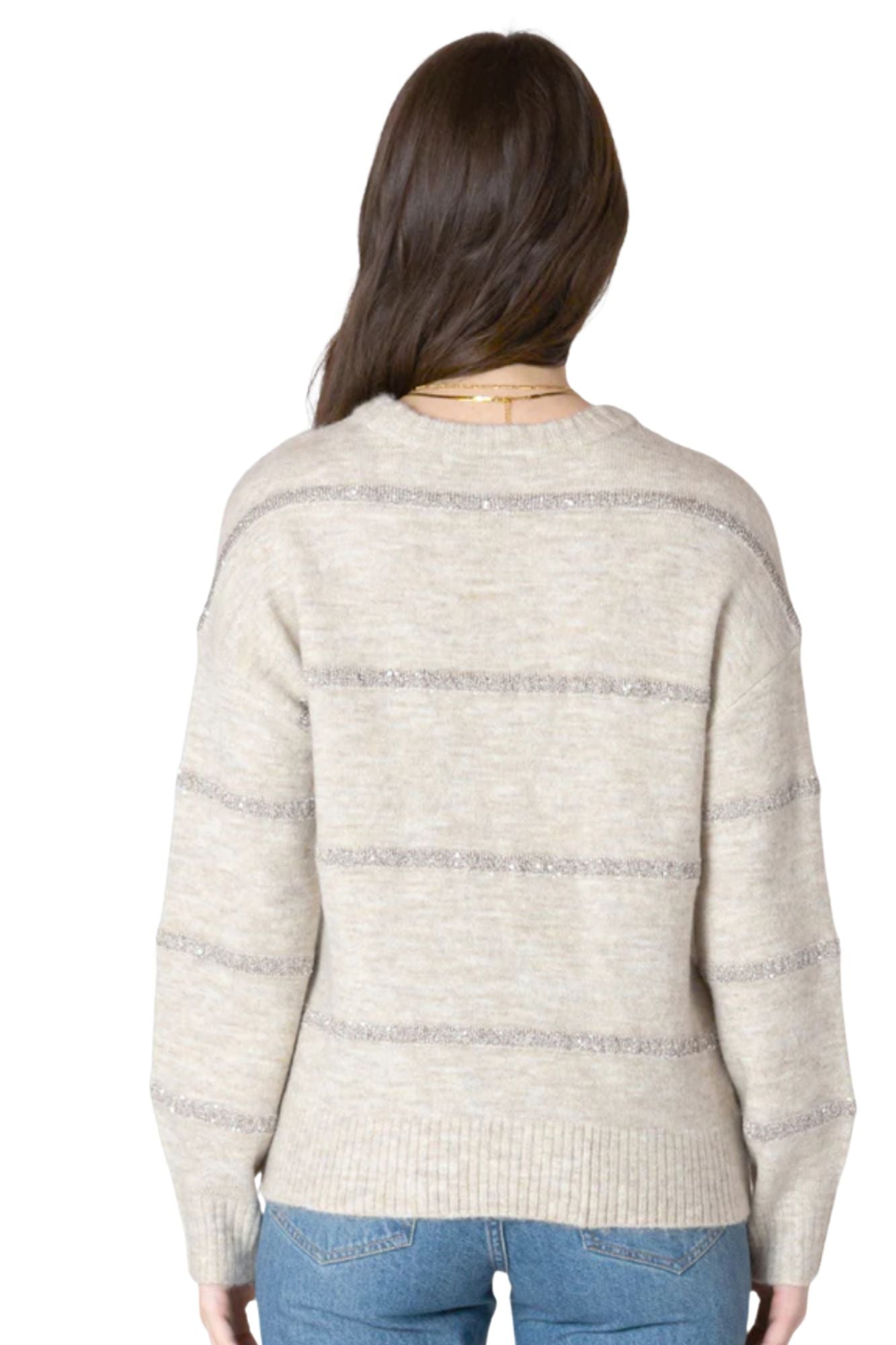Sequin Stripe Sweater