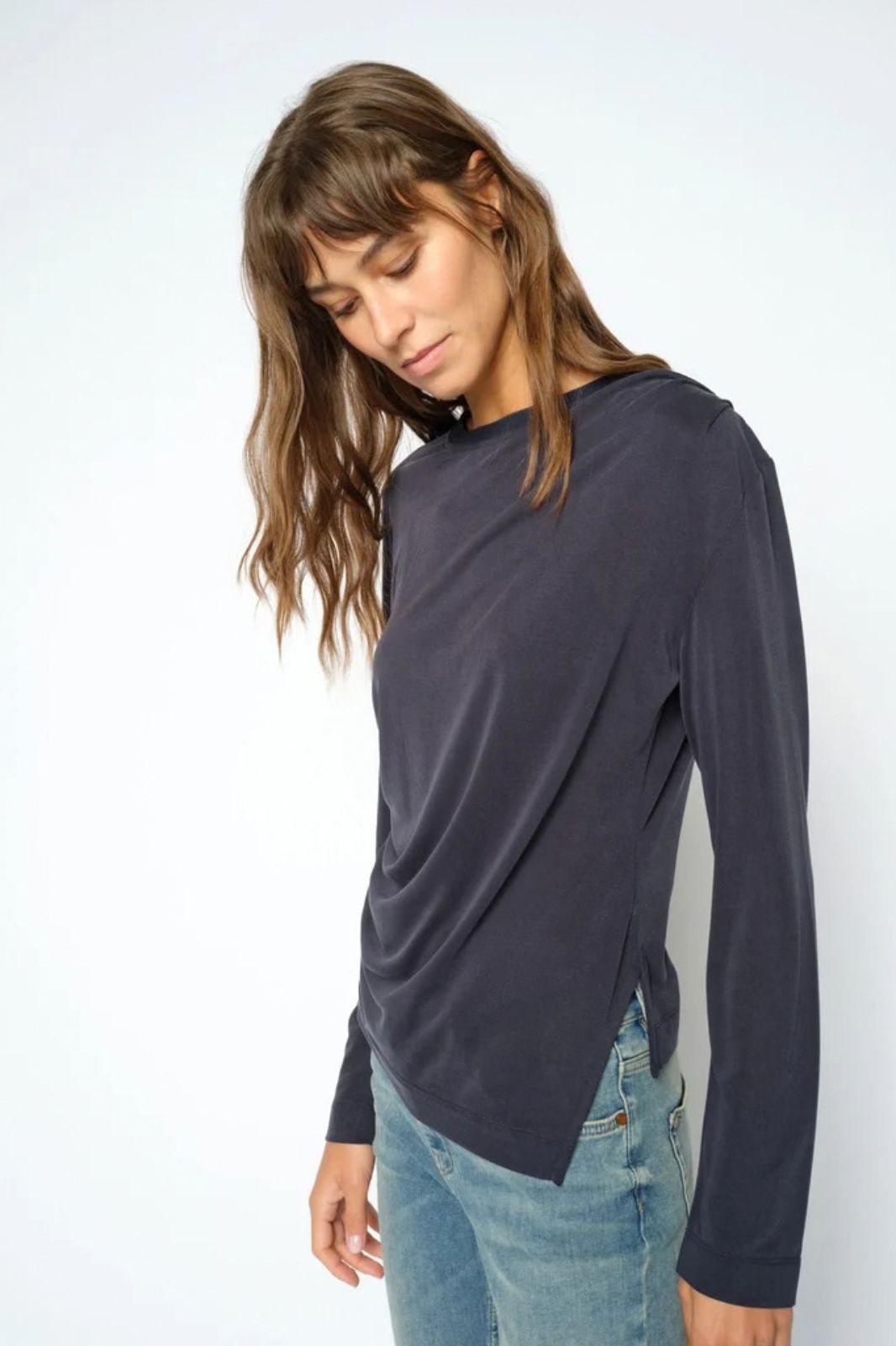 Ami Long Sleeve Draped Tee