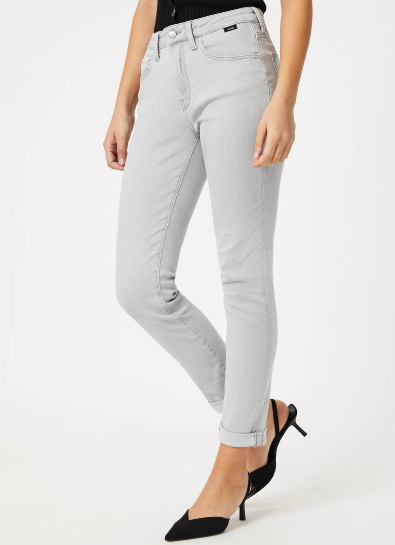 Kathleen Slim Boyfriend | Light Grey