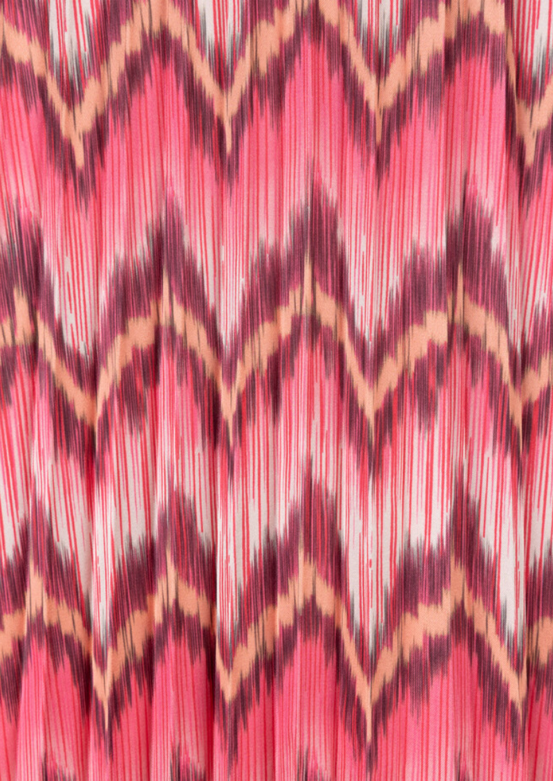 Jupe plissée à imprimé zigzag Emy