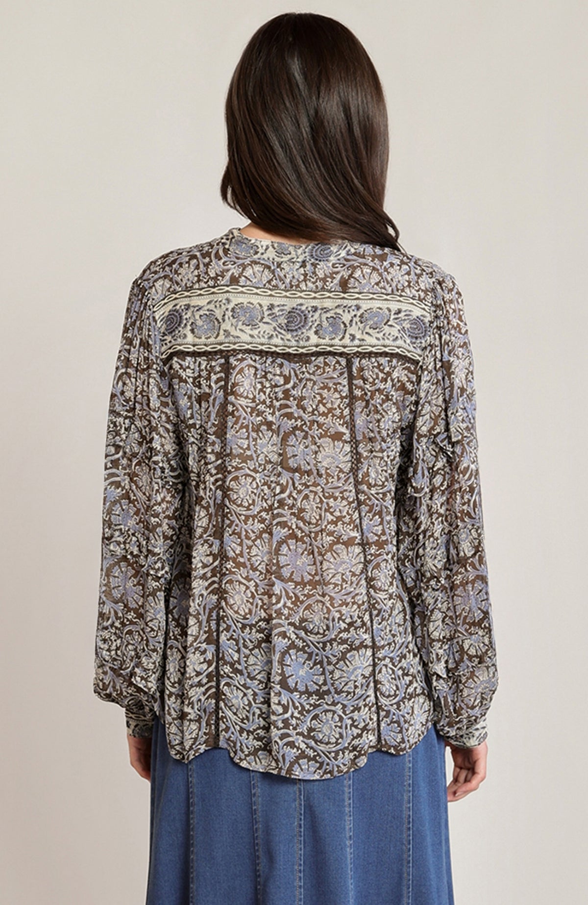 Orchid Print Blouse
