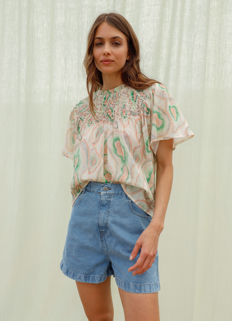 Chemisier à imprimé géométrique Clarence