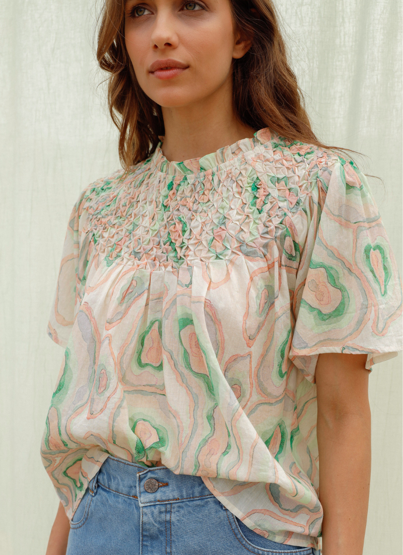 Clarence Geo-Print Blouse