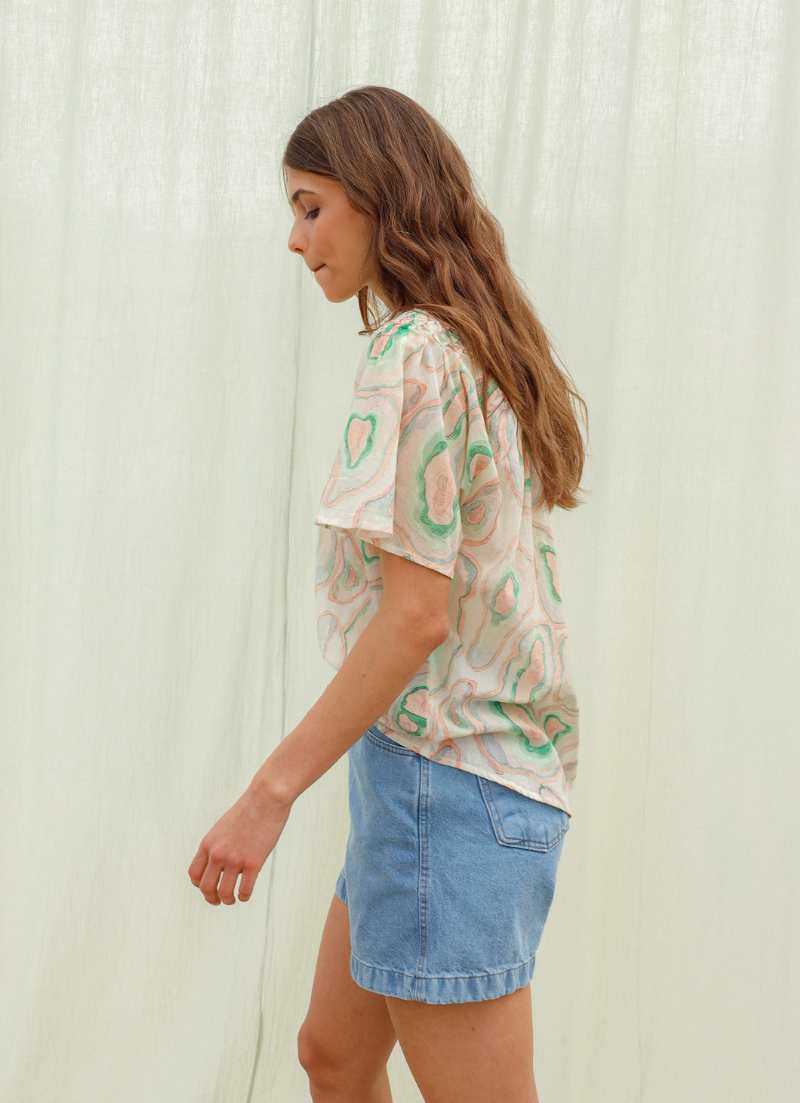 Chemisier à imprimé géométrique Clarence