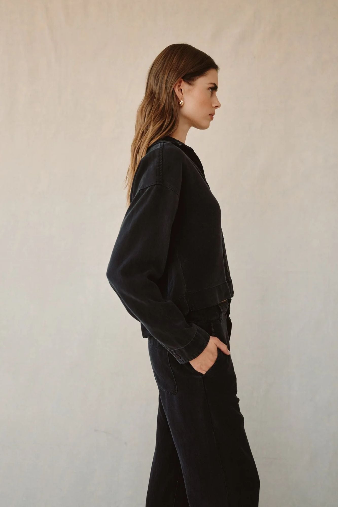 Crop Pocket Button Down