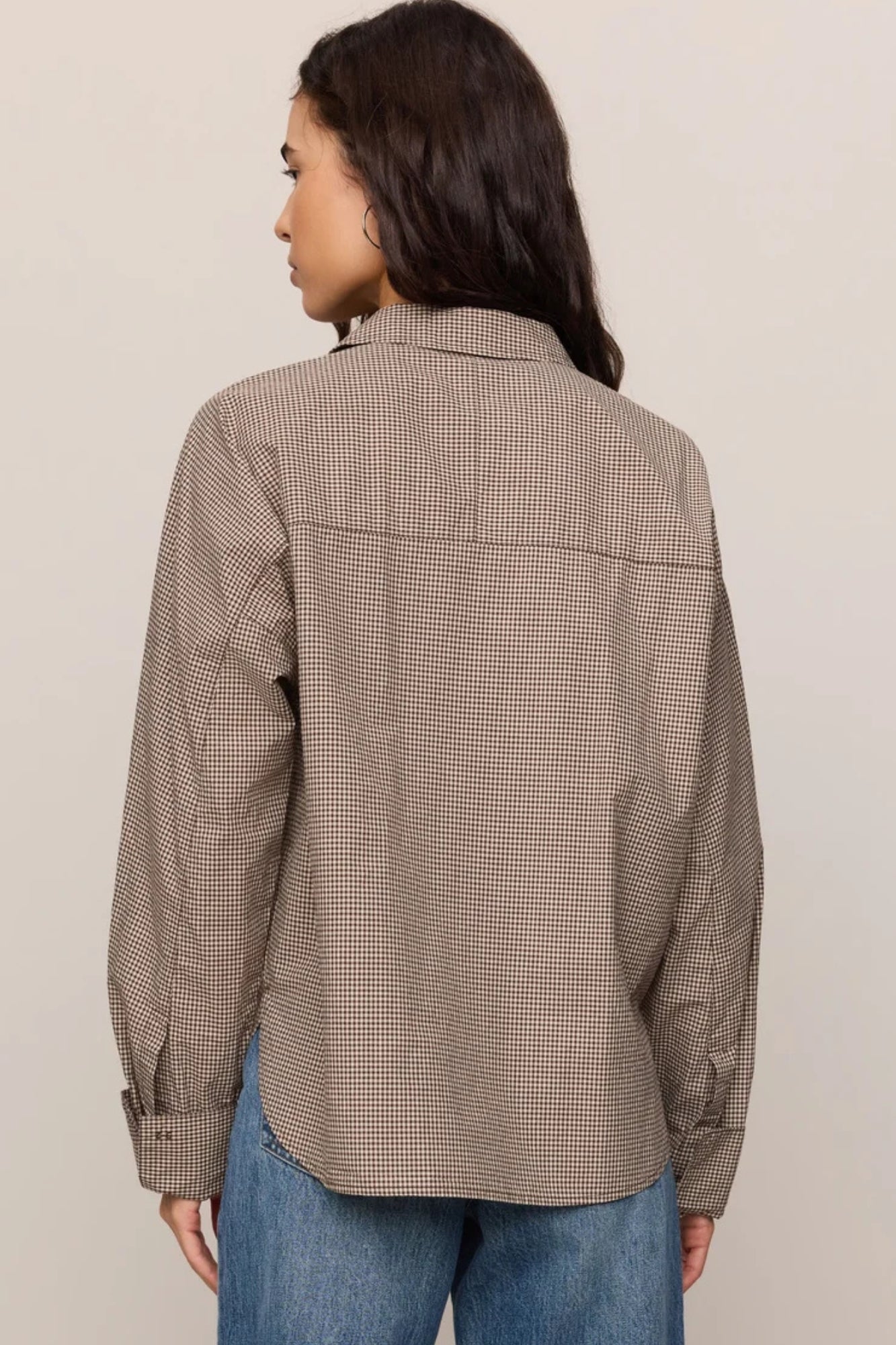 On Duty Gingham Button up Top