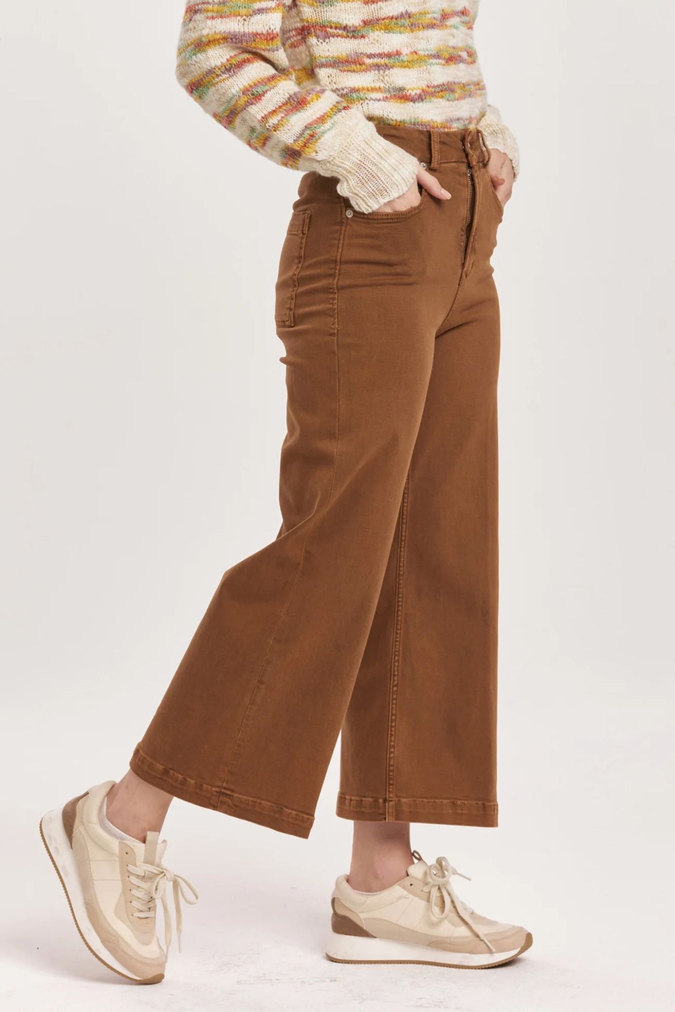 Audrey Cropped Wide Leg Jeans