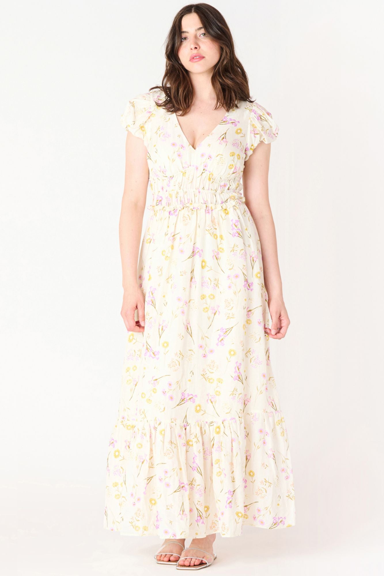 Bubble Sleeve Maxi Dress