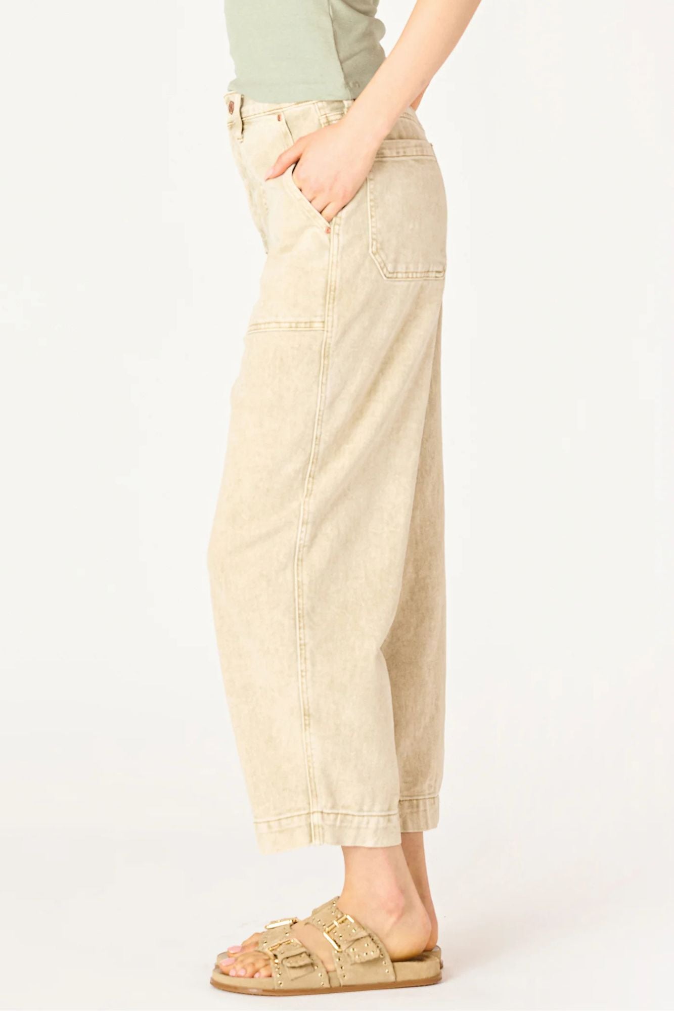 High Rise Staight Leg Ankle Jean