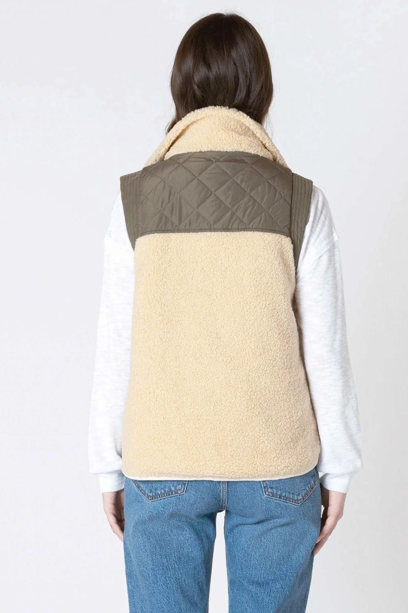 Mixed Fabric Vest