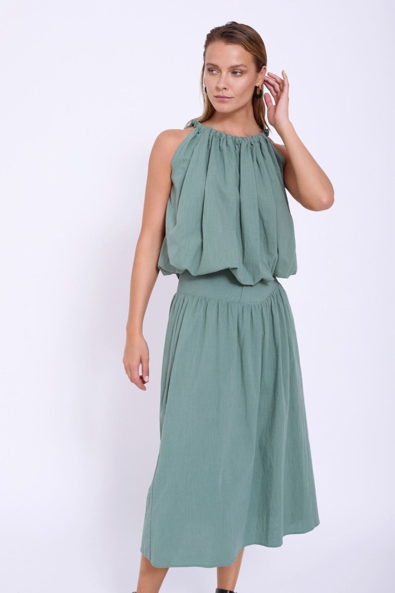 Cotton Ruffled Volume Top
