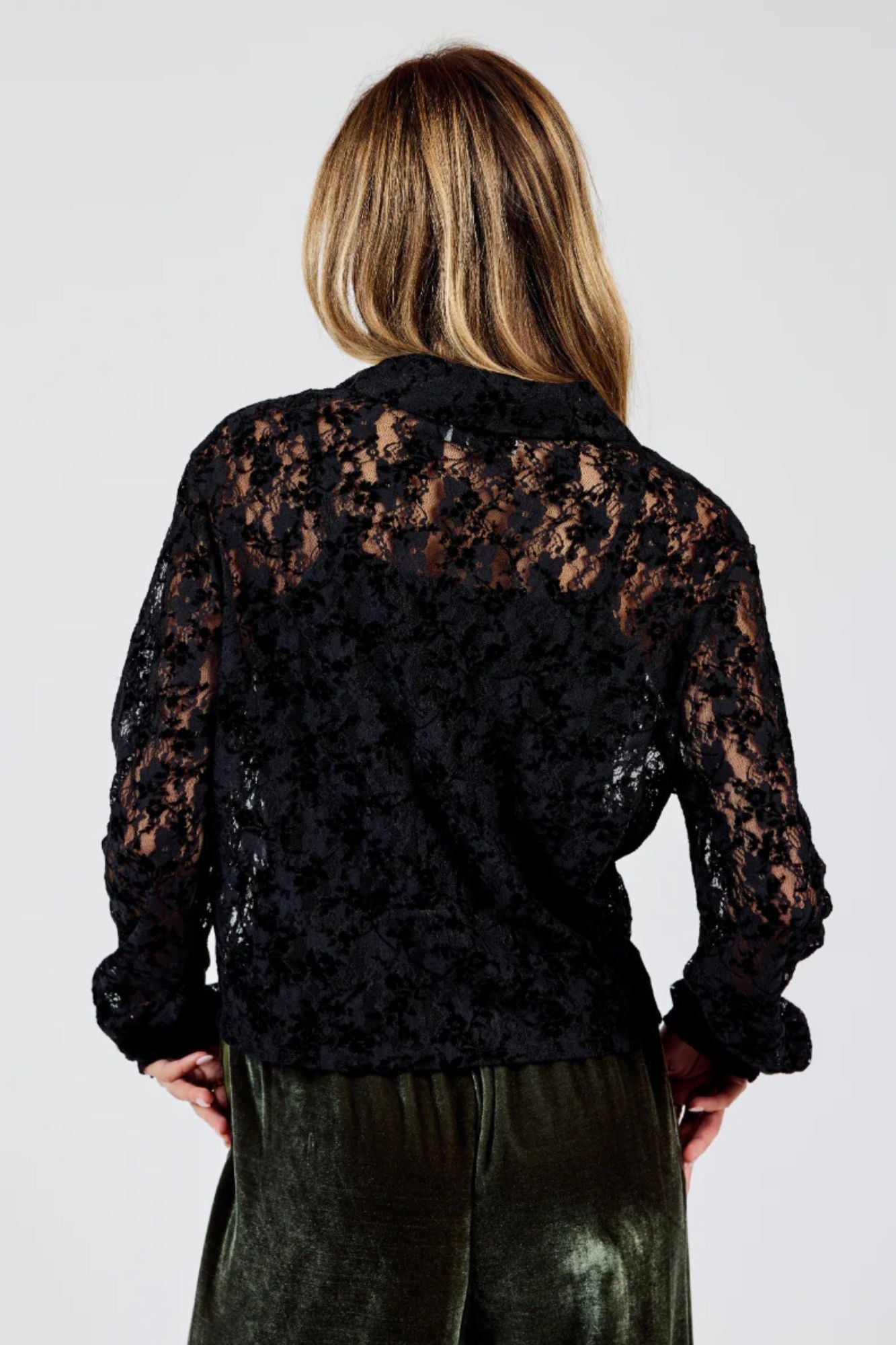 At Dusk Velvet Lace Shirt