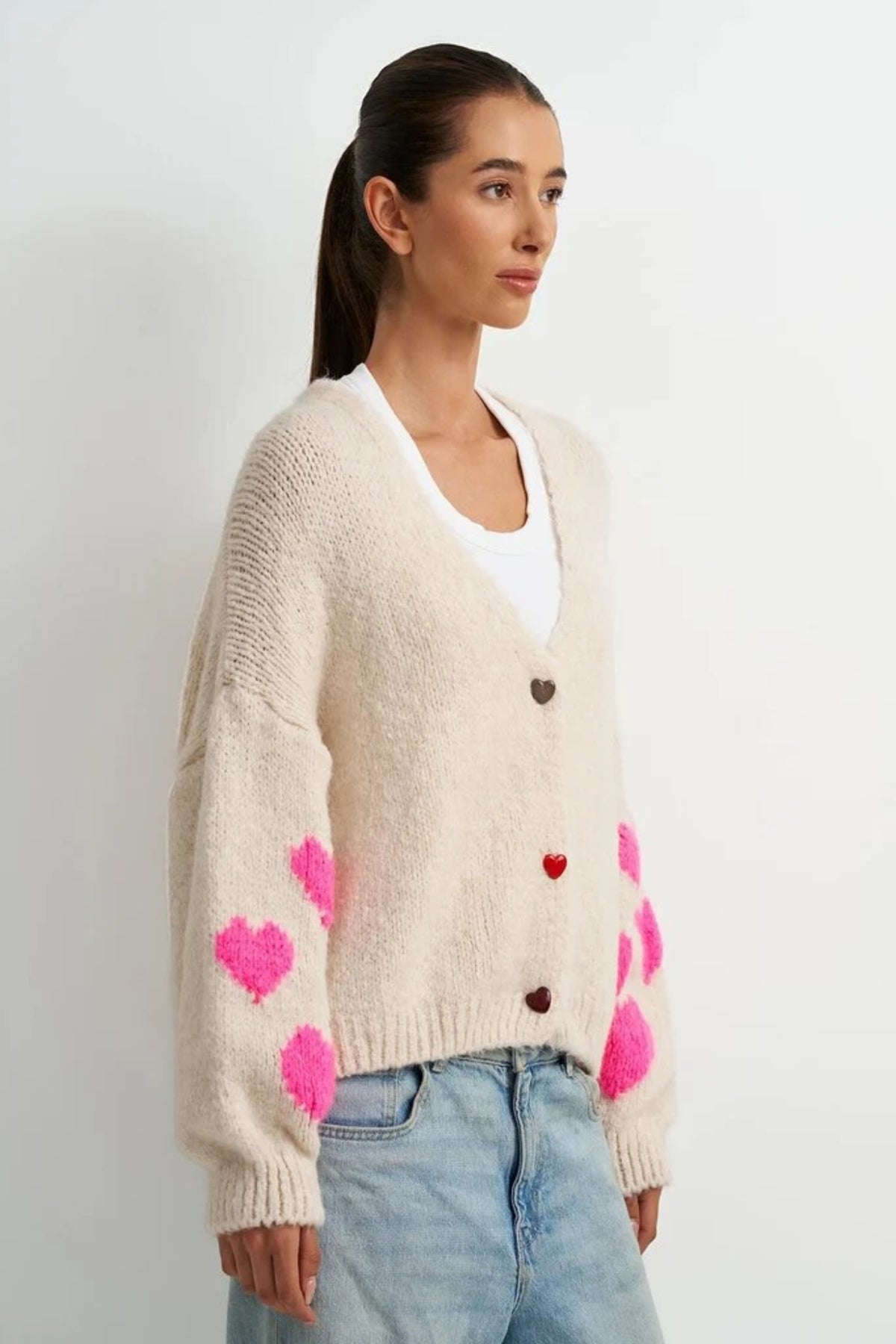 Heart Button Cardigan
