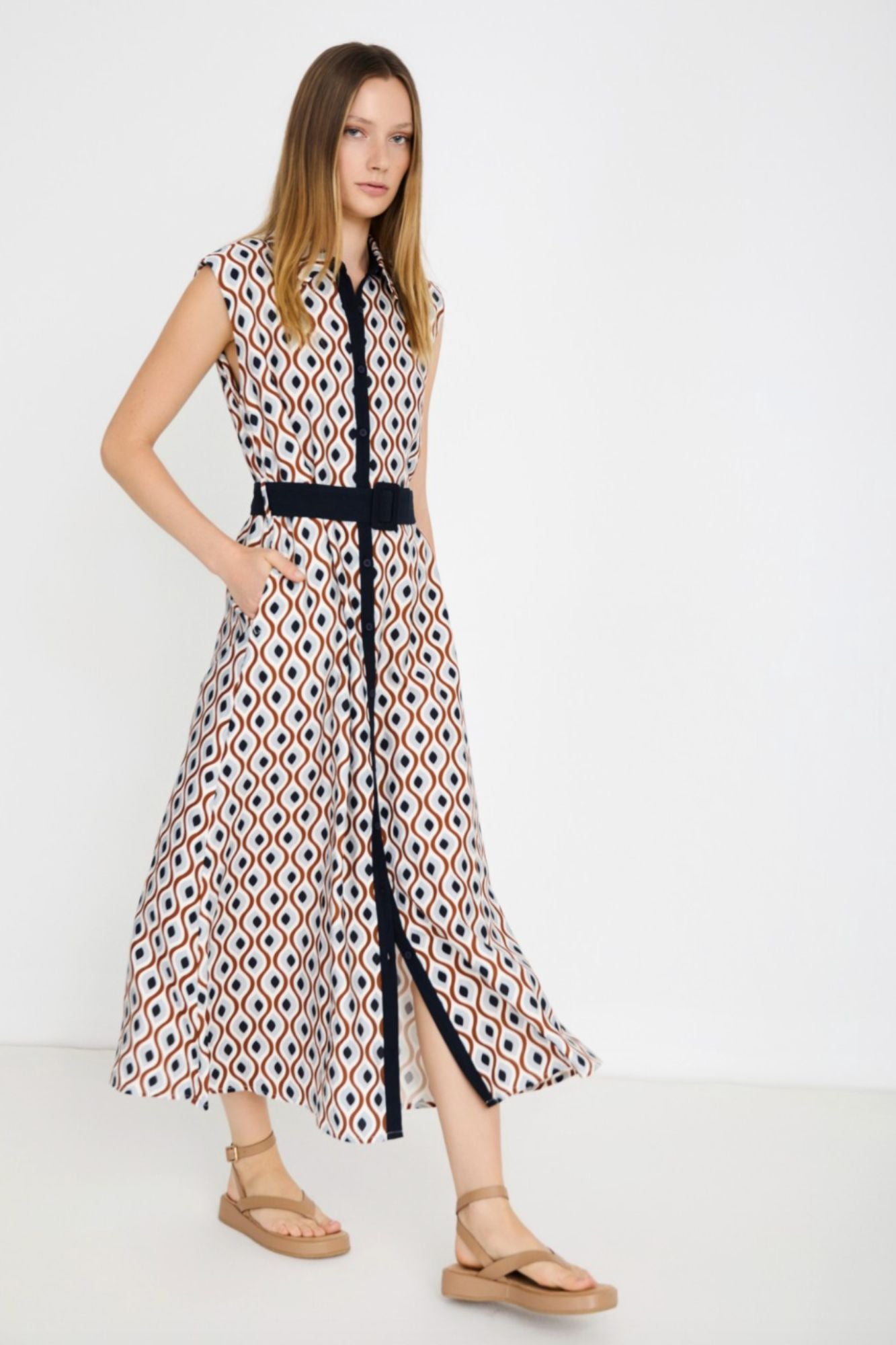 Retro Print Dress