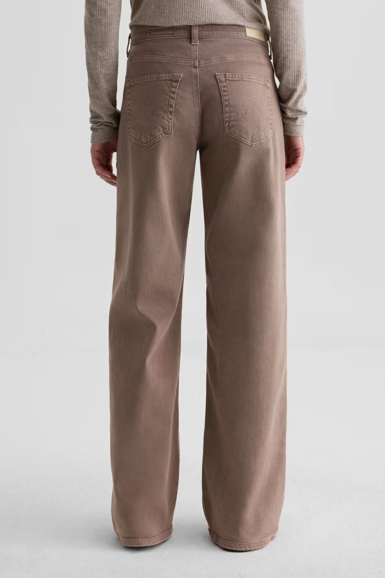 Adria Low-Rise Wide Leg Sulfur Taupe Grey