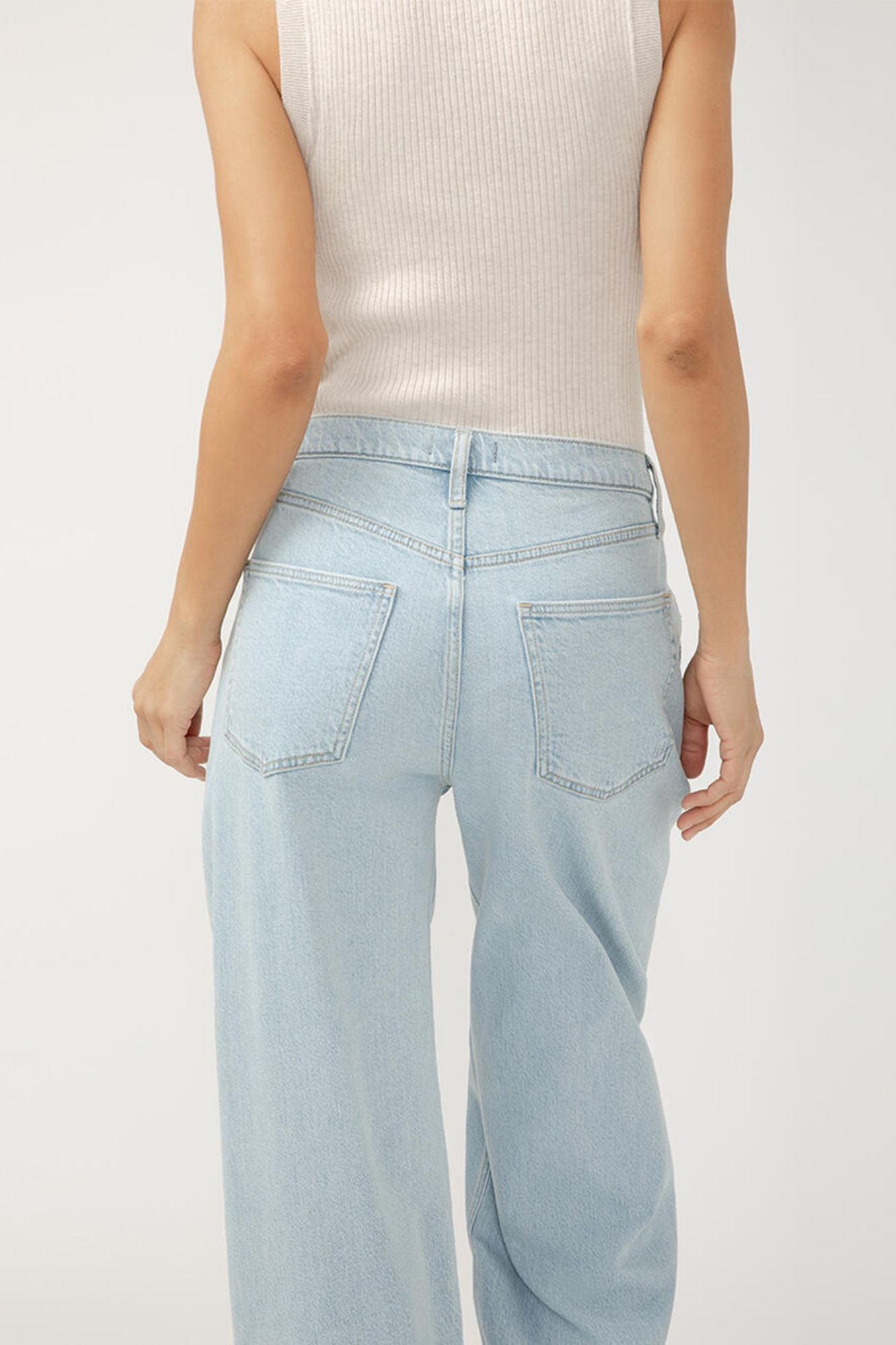 Pleated Denim Trouser