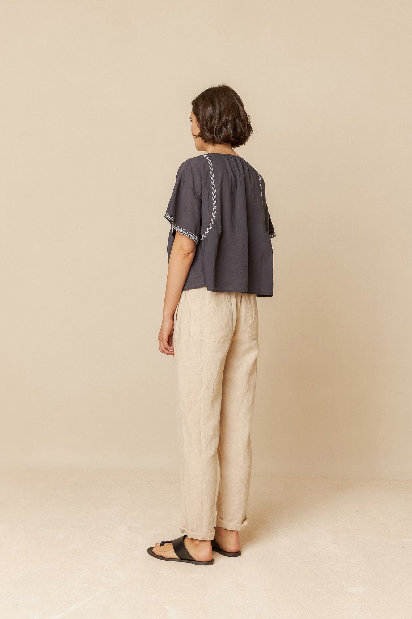 Embroidered Trapeze Shirt