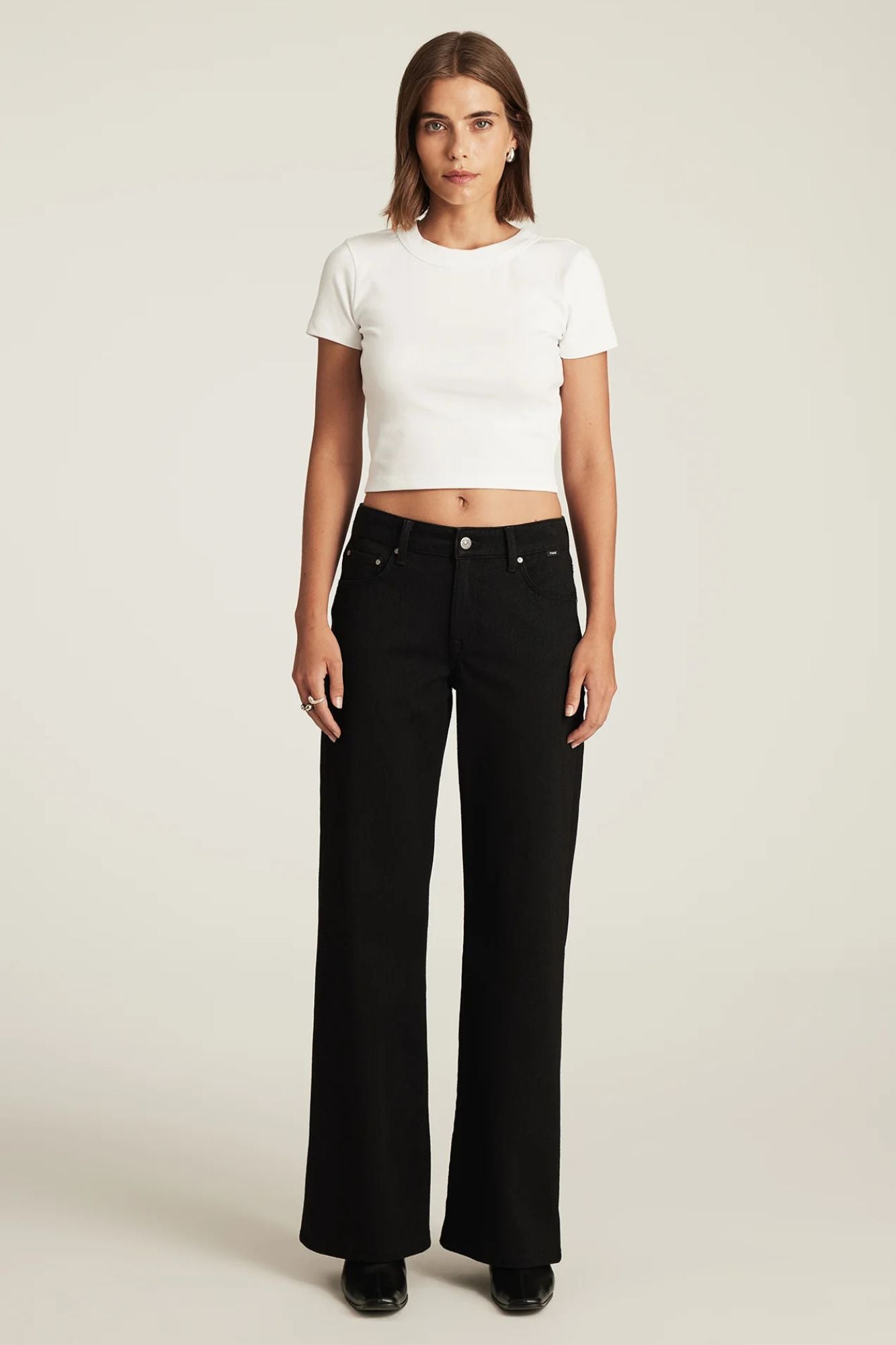 Sabrina Mid Rise Wide Leg Jean