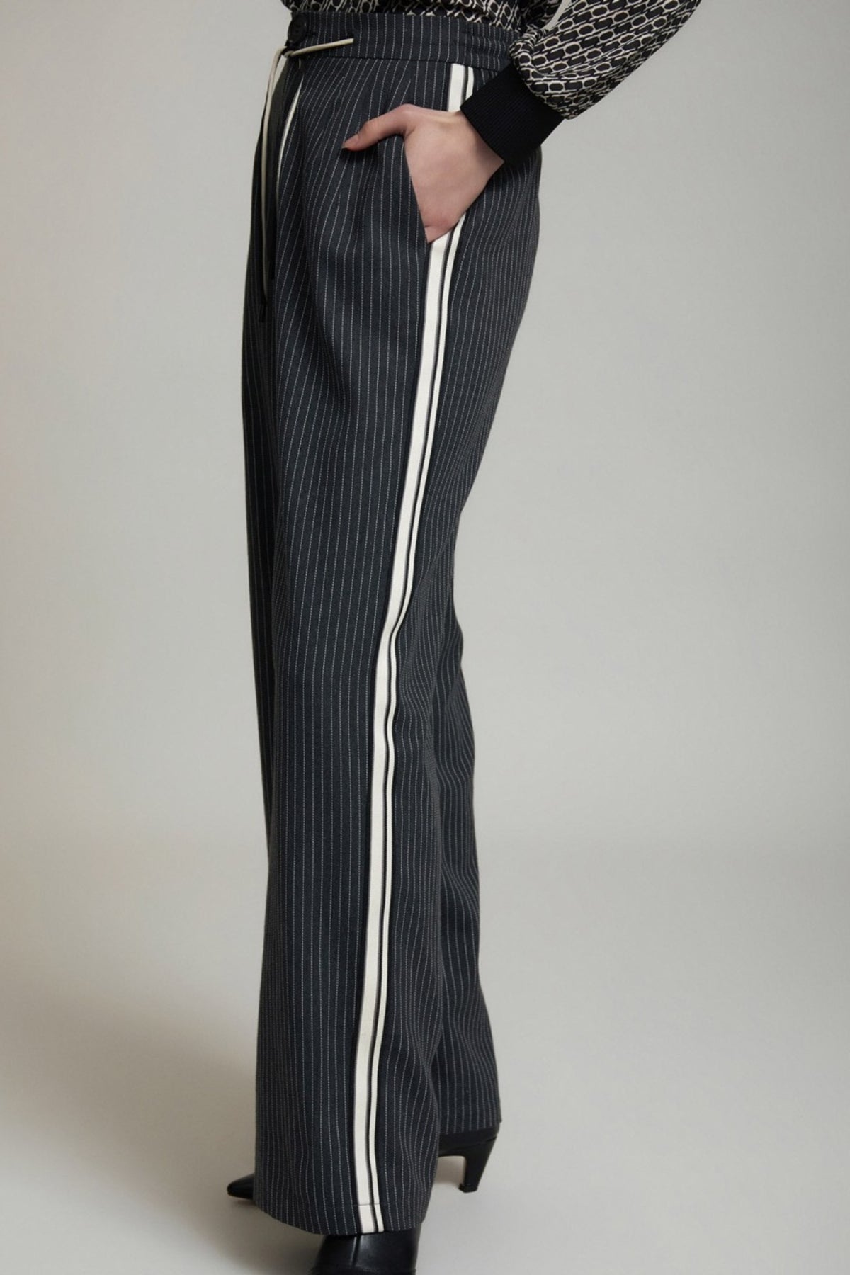 Ribbon Pinstripe Pants