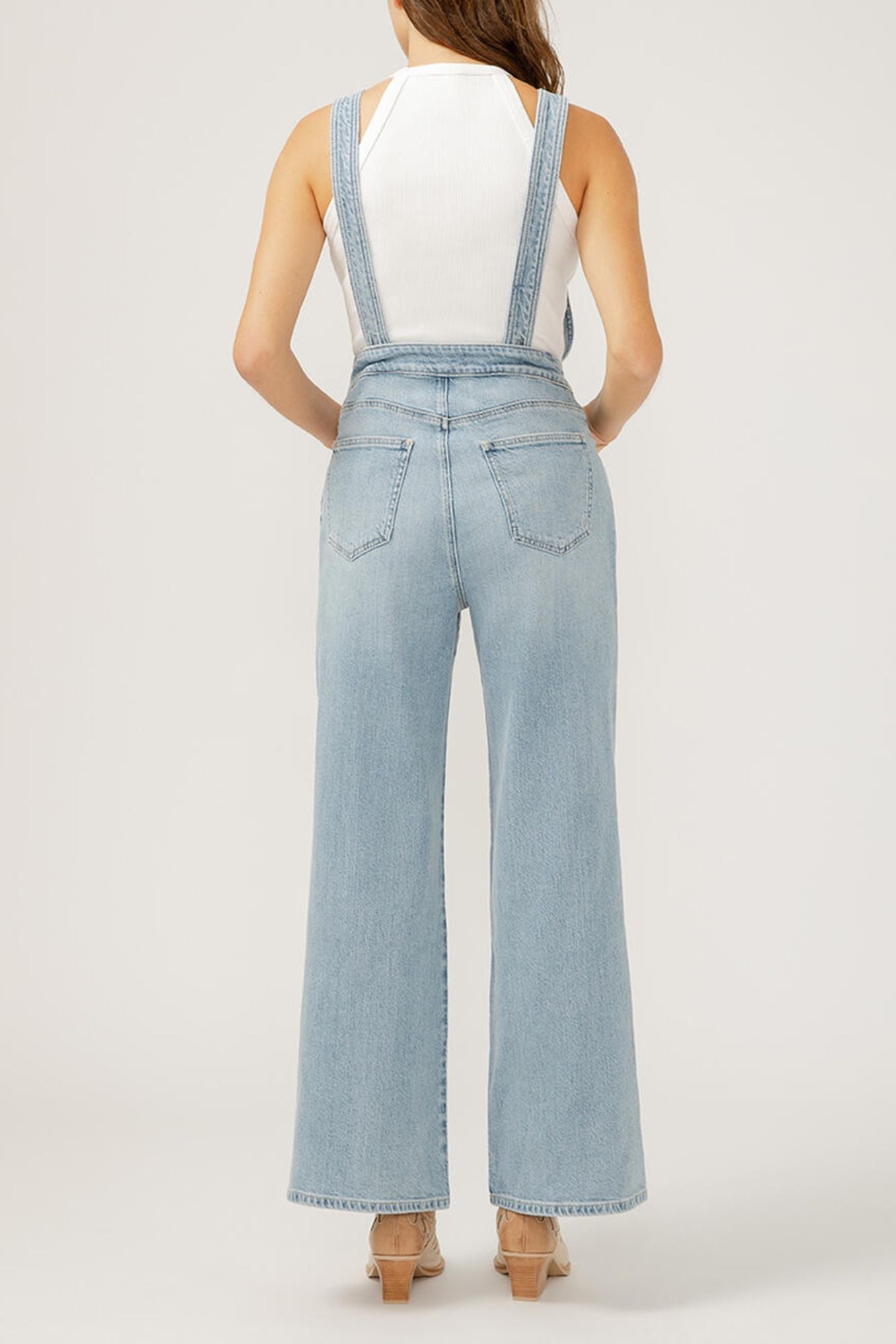 Wide Leg Overall Jeans