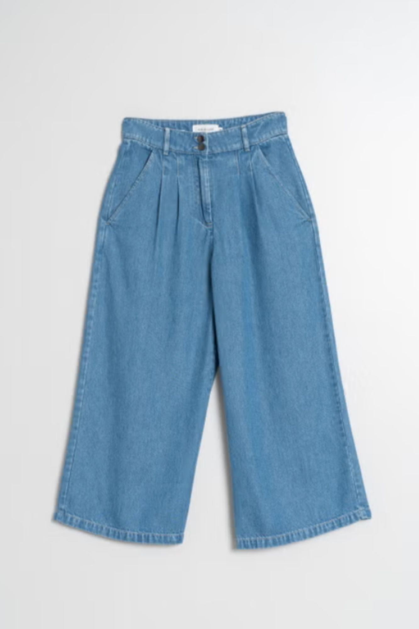 Amelia Pleated Wide Leg Jeans
