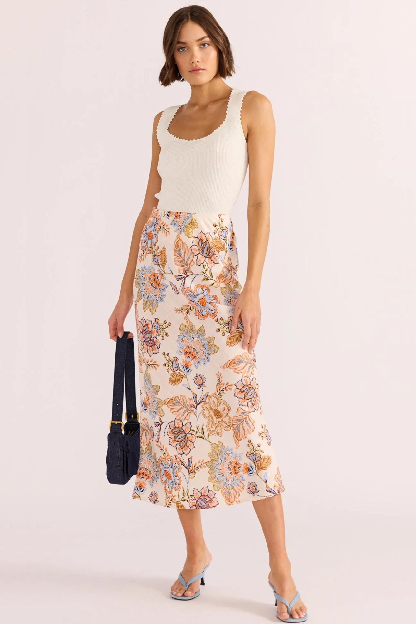Marceline Bias Midi Skirt