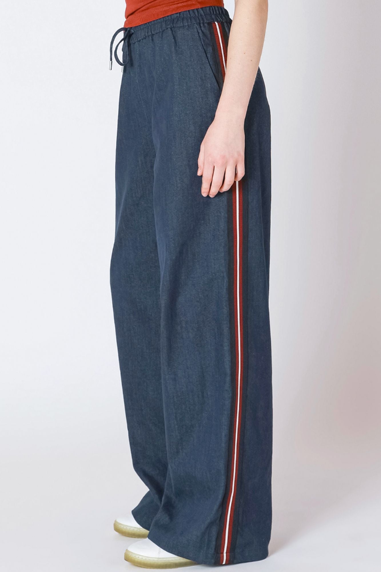 Side Stripe Wide Leg Jean