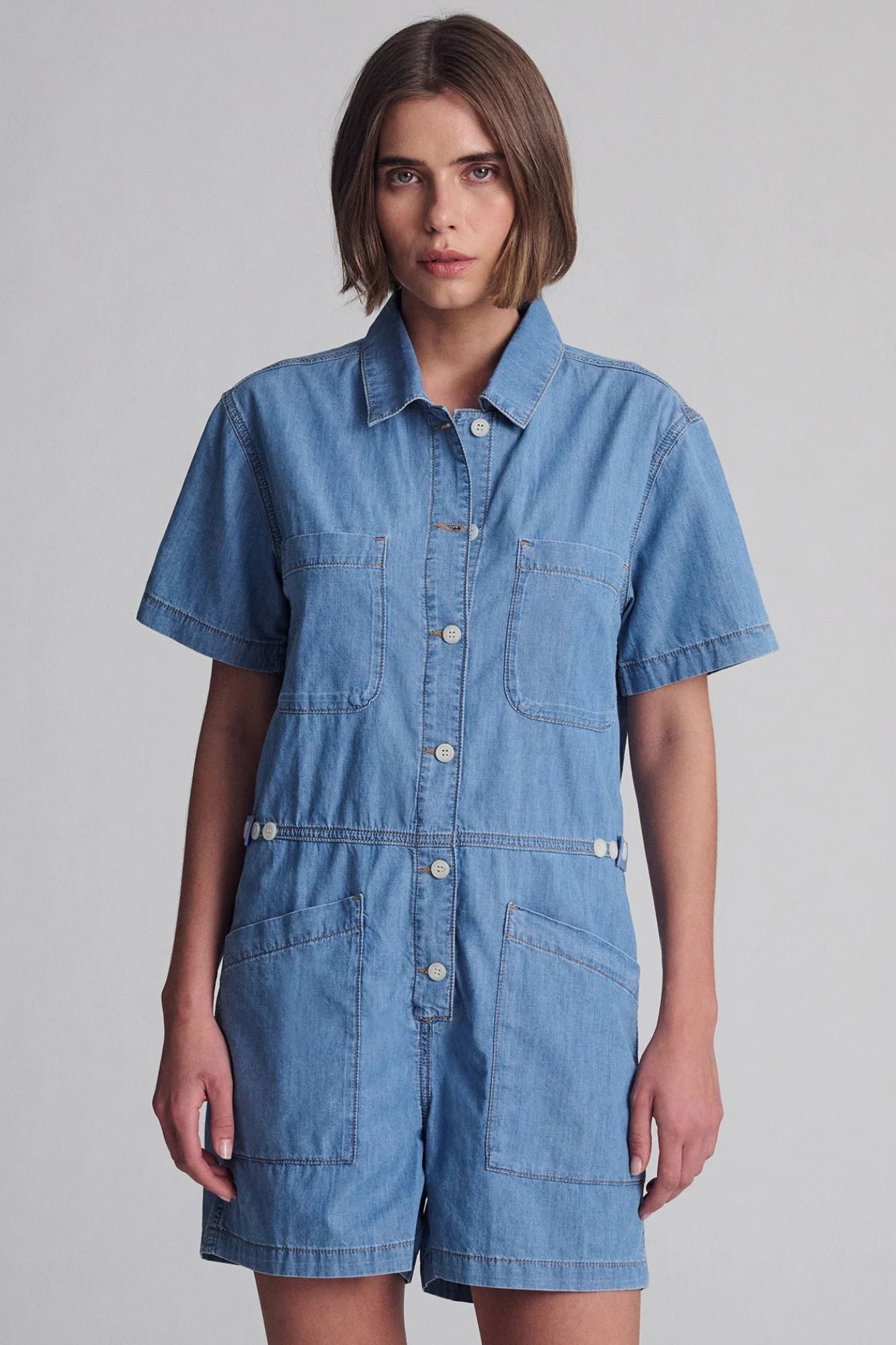 Noreen Denim Romper