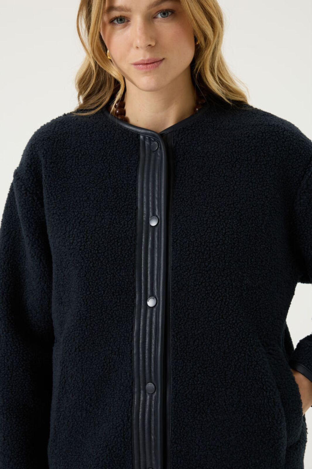 Dark Blue Teddy Jacket