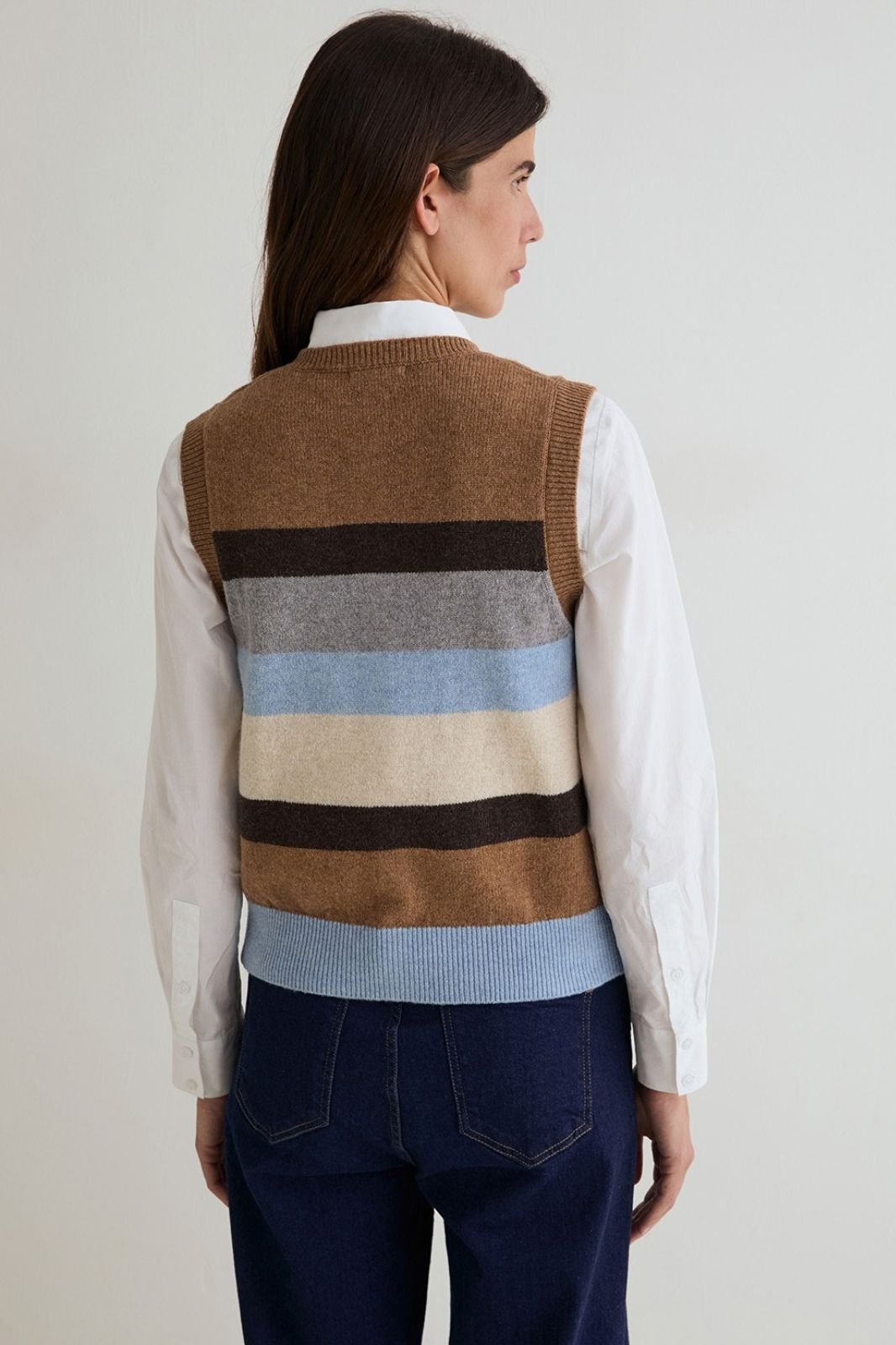 Open Striped Vest