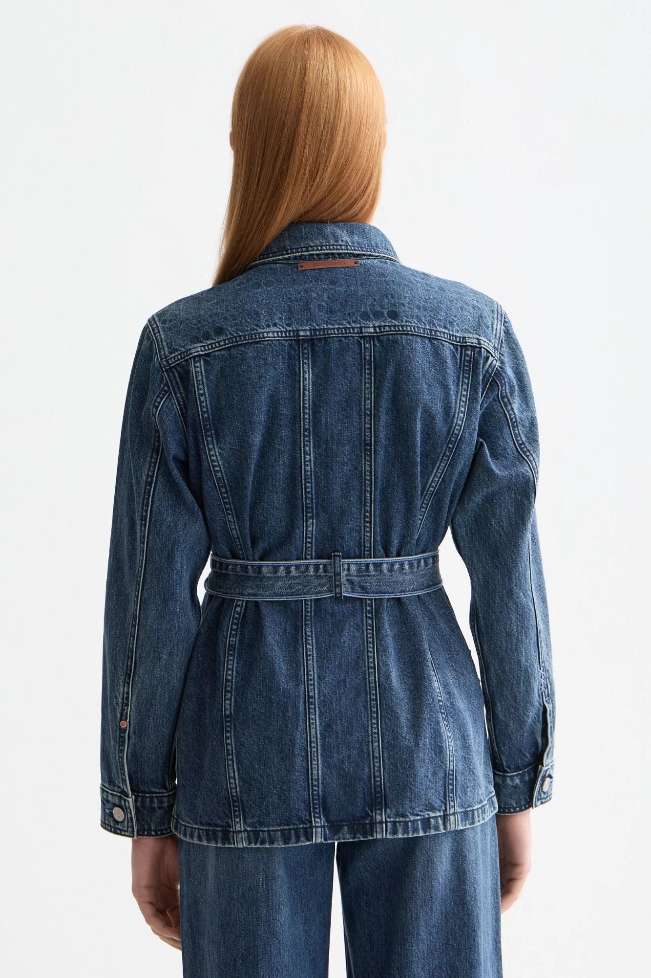 Worked Out Belted Denim Jacket