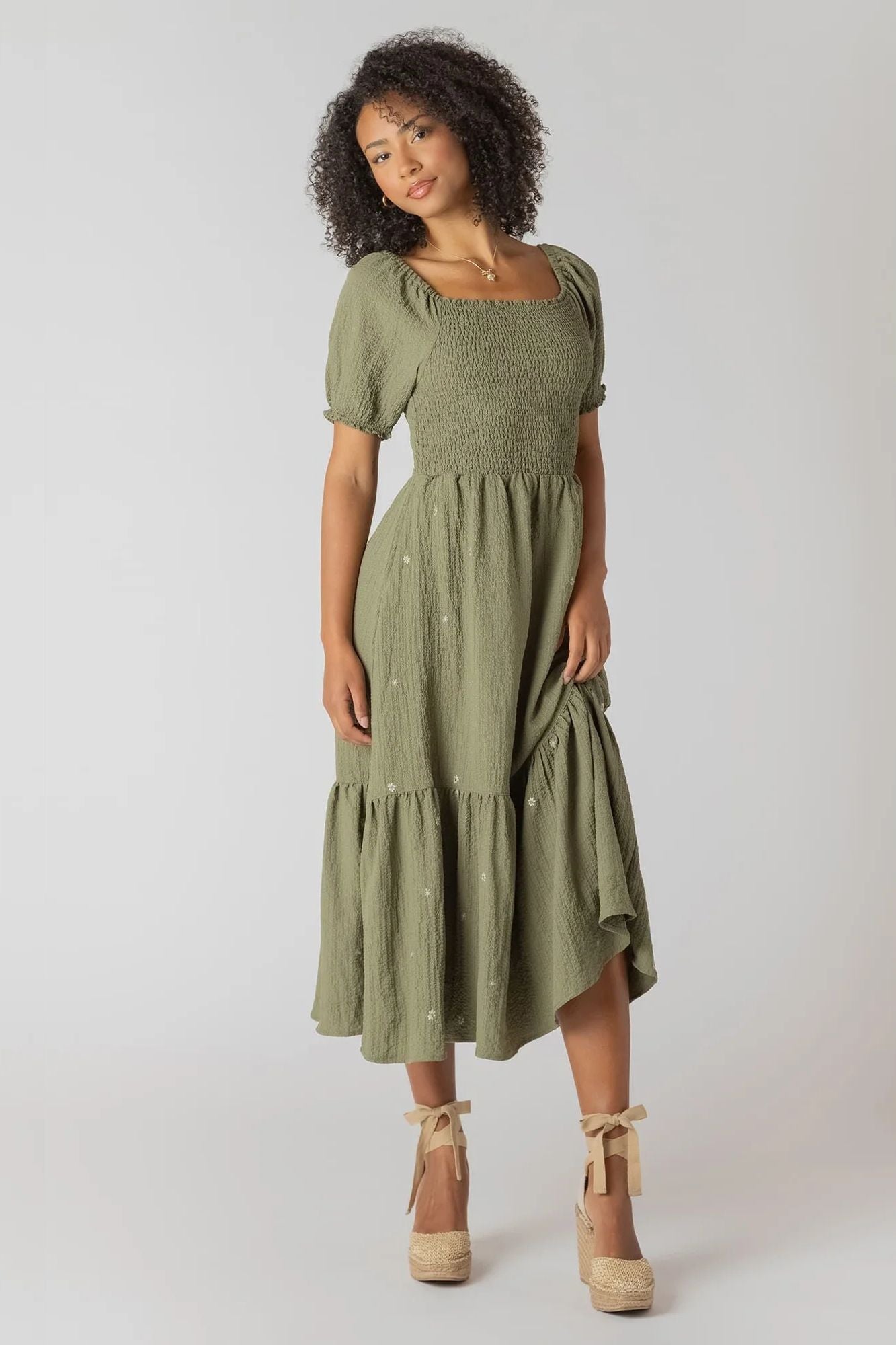 Smocked Tiered Maxi Dress