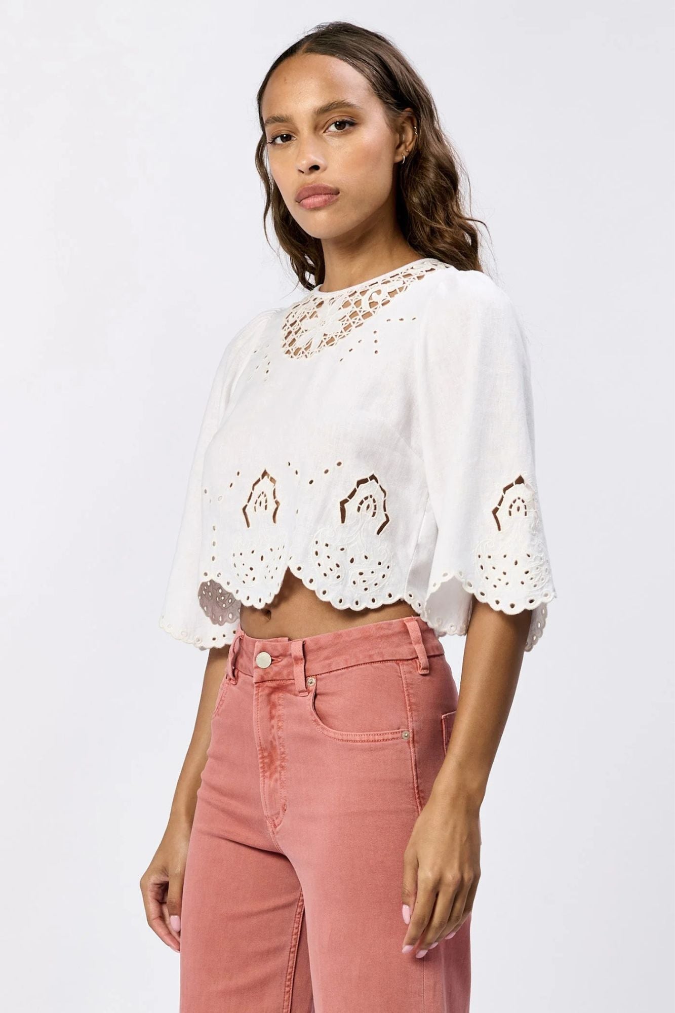 Blythe Novelty Top Embroidery