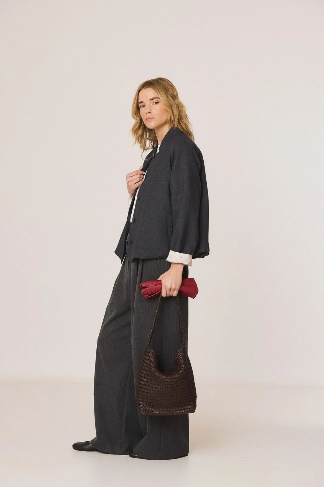 Jacket with Elastic Hem