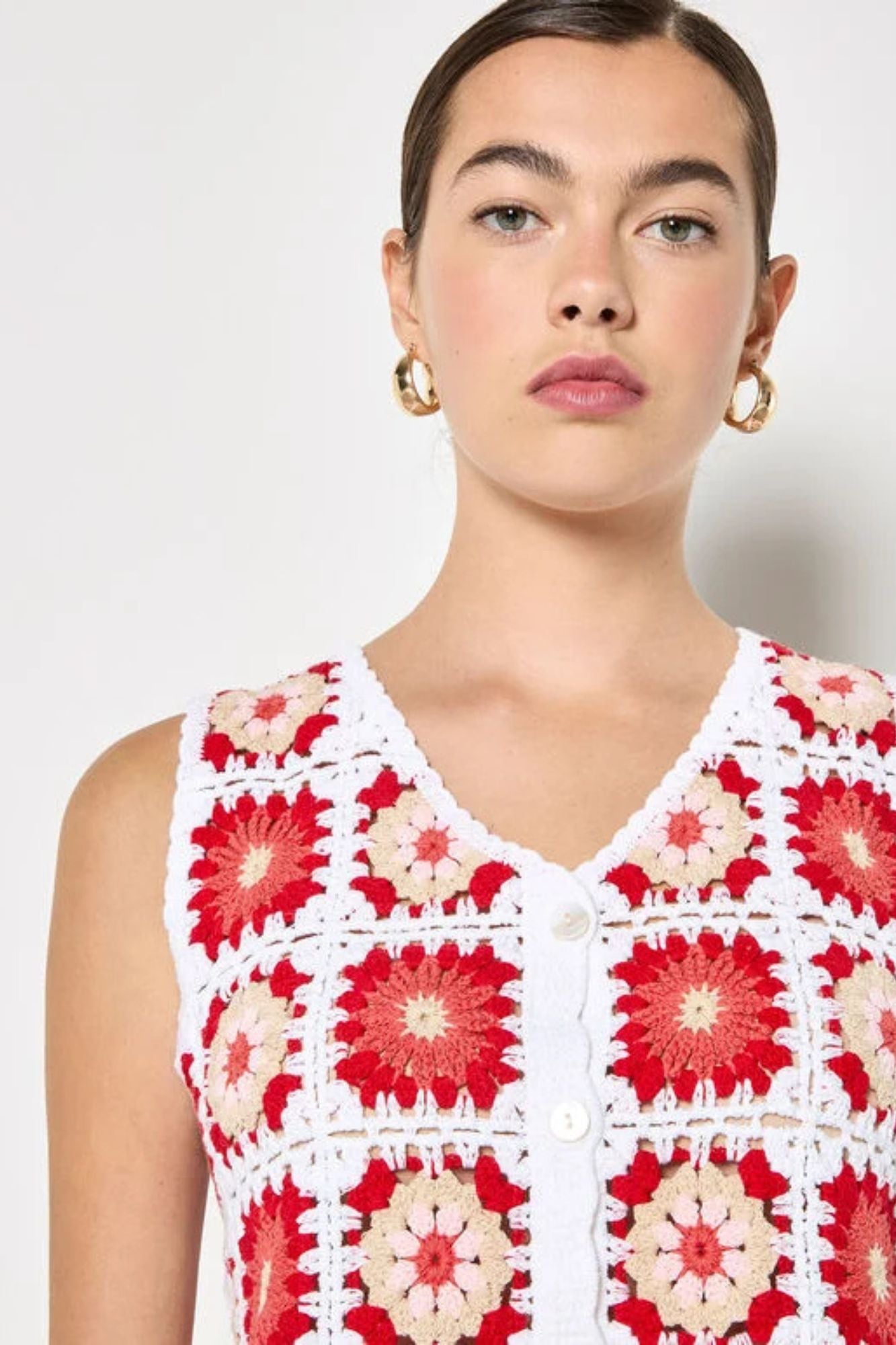 Crochet Button Through Vest