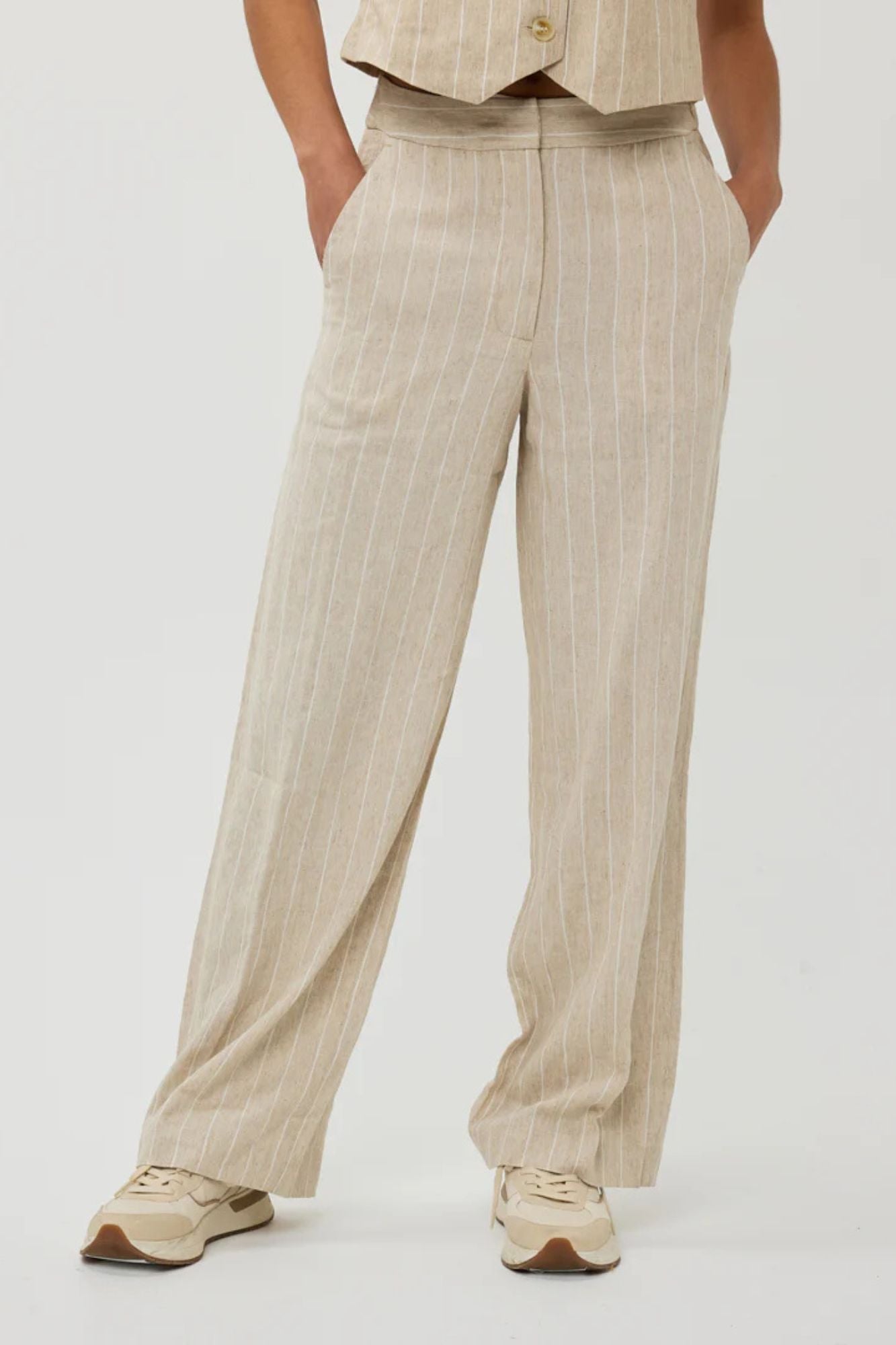Trousers Linen Stripe