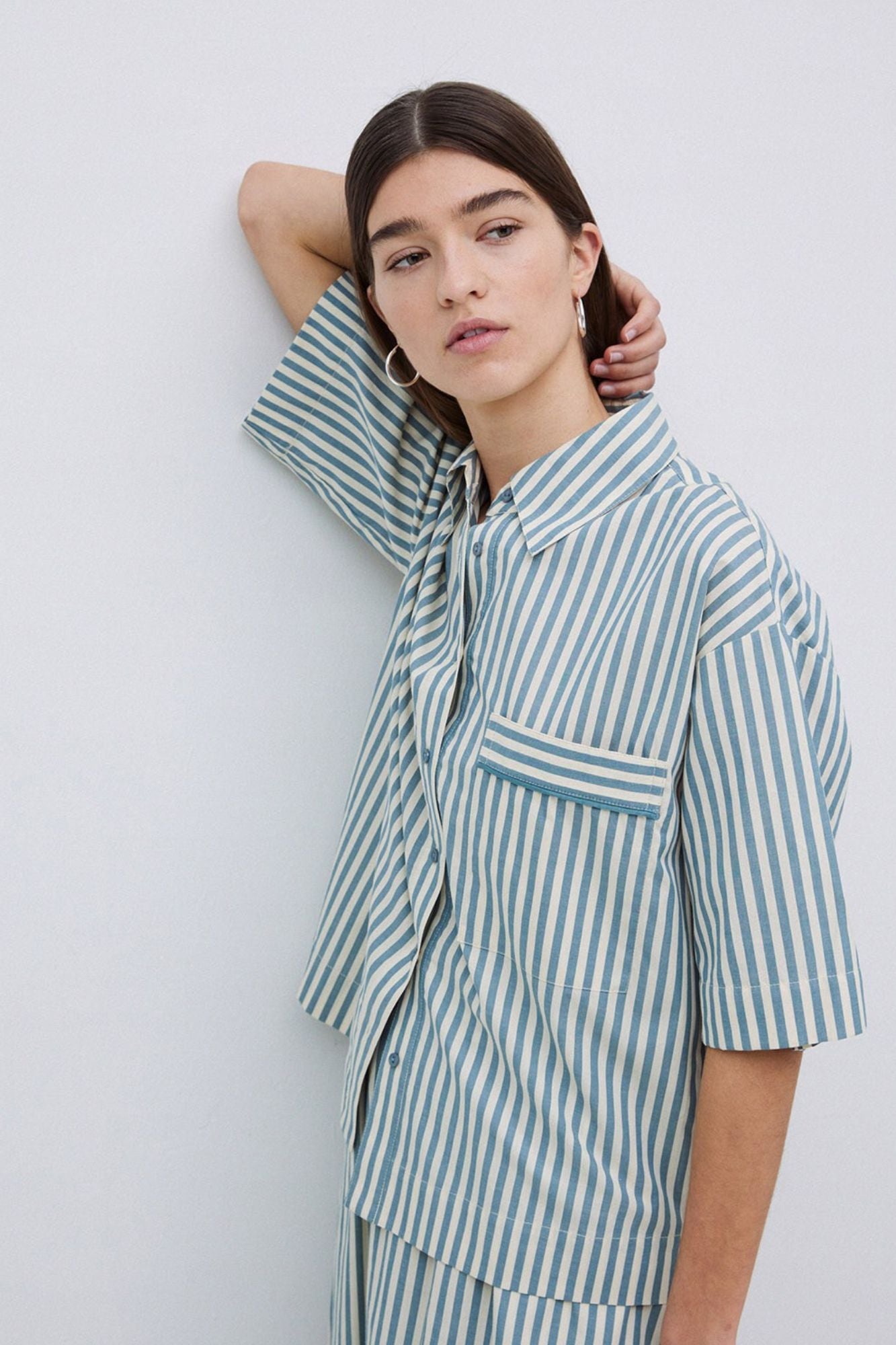 Striped Poplin Shirt