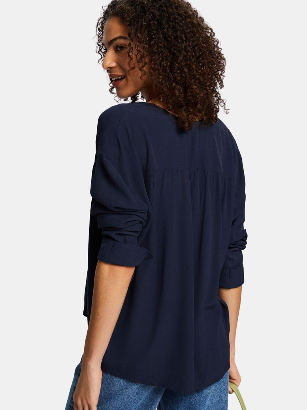 Crepe V-Neck Blouse