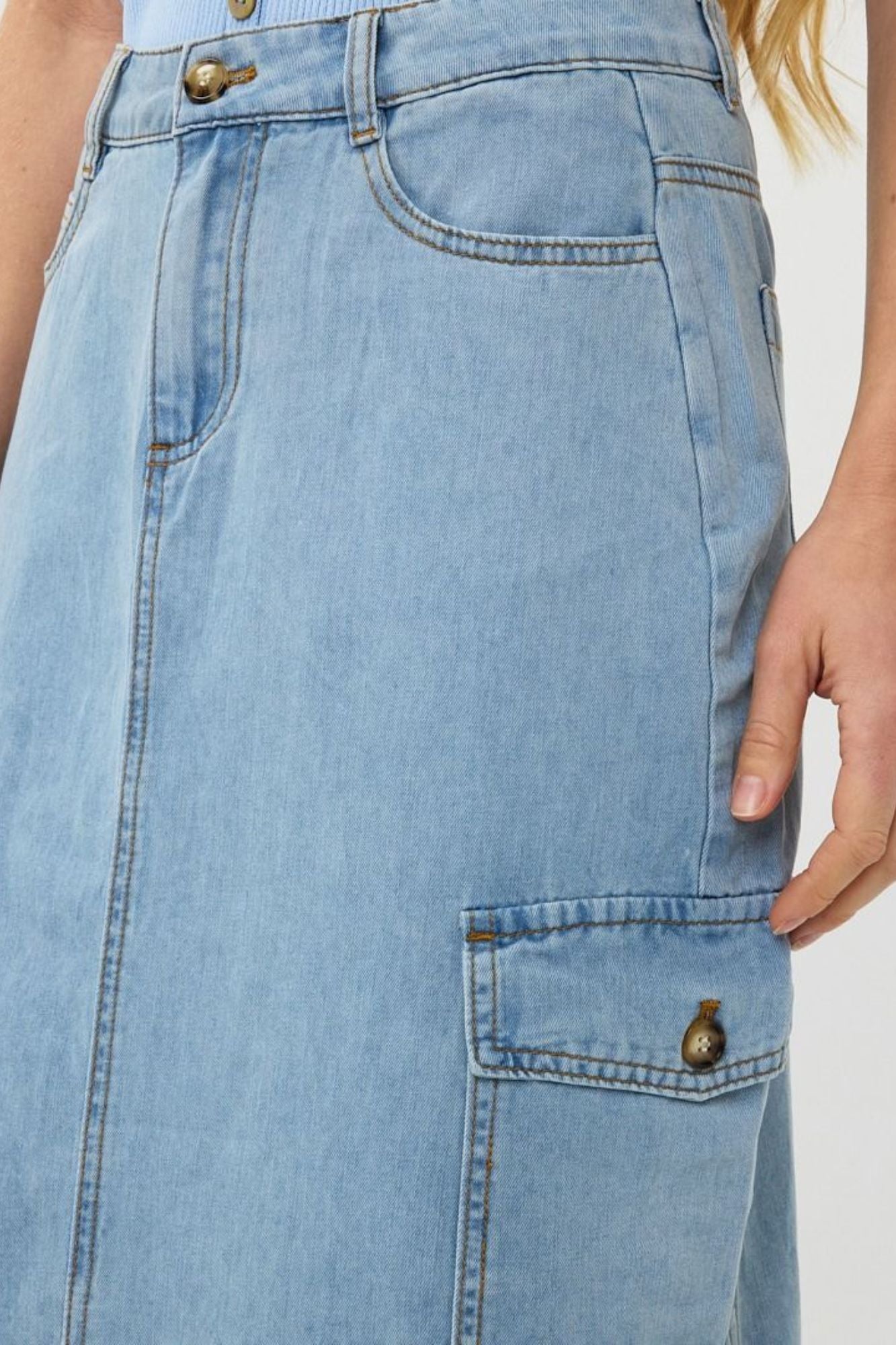 Skirt Cargo Midi Jeans
