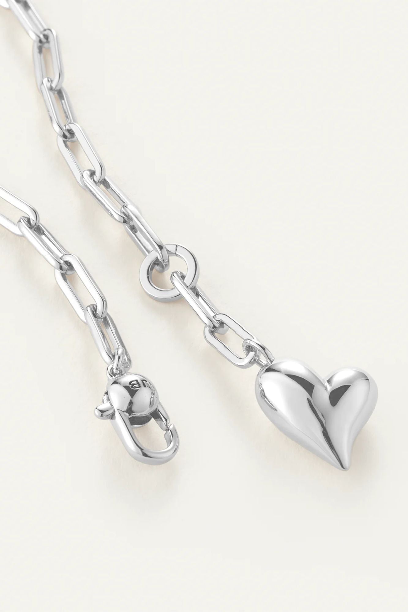 Puffy Heart Necklace | Silver