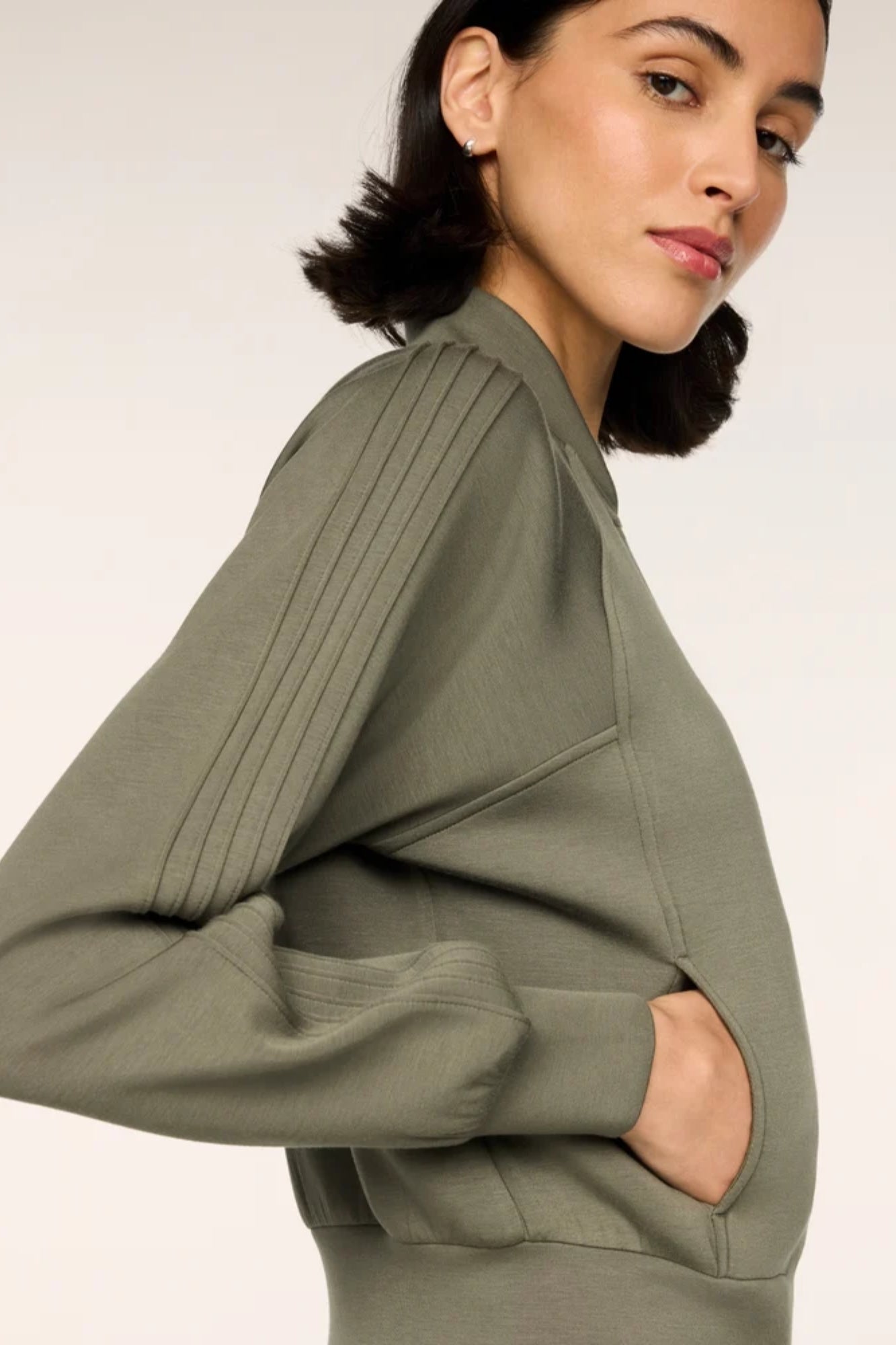 Pintuck Track Jacket